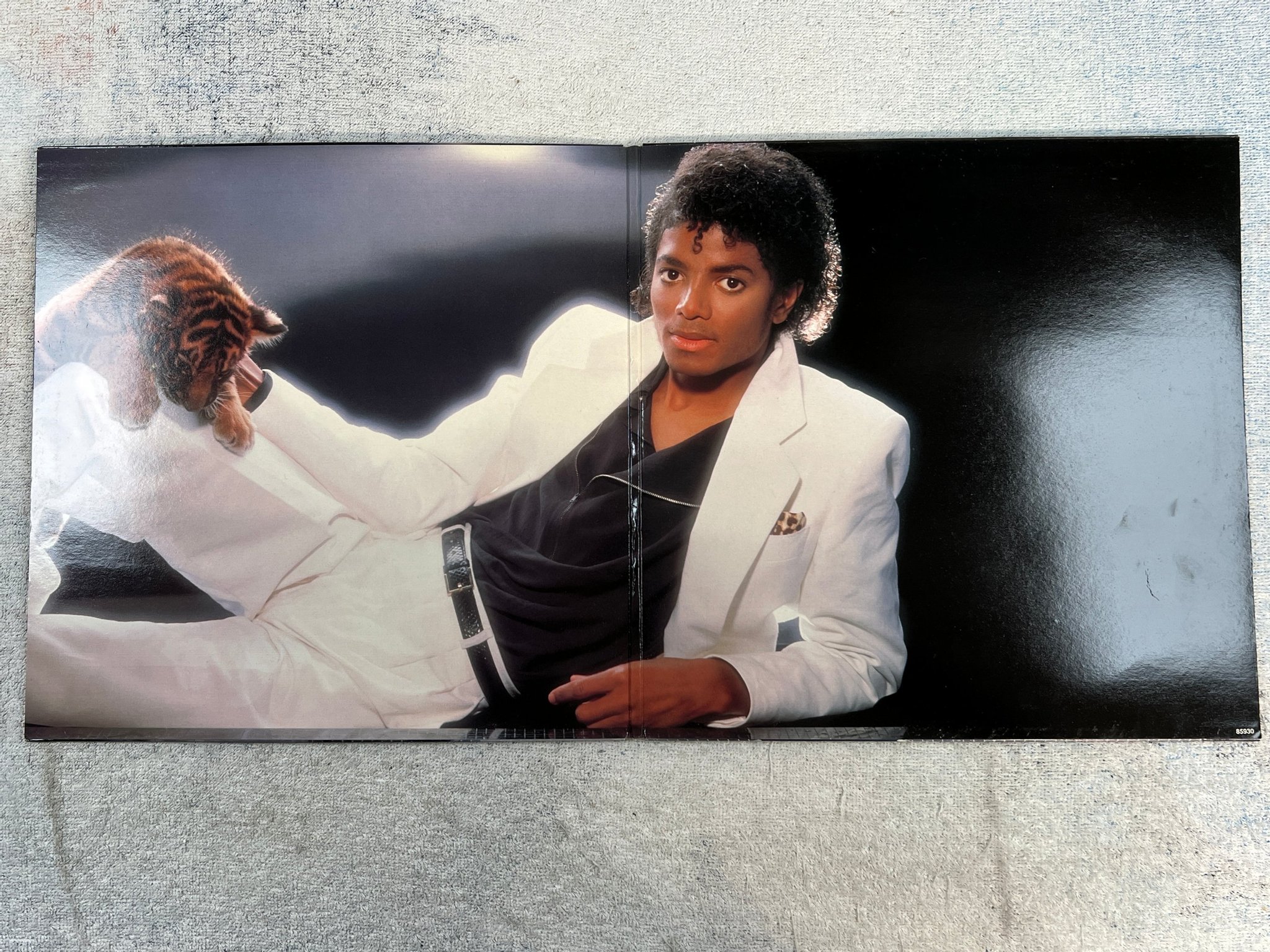 Omslagsbild för skivan MICHAEL JACKSON thriller LP -82 Hol EPIC EPC 85930