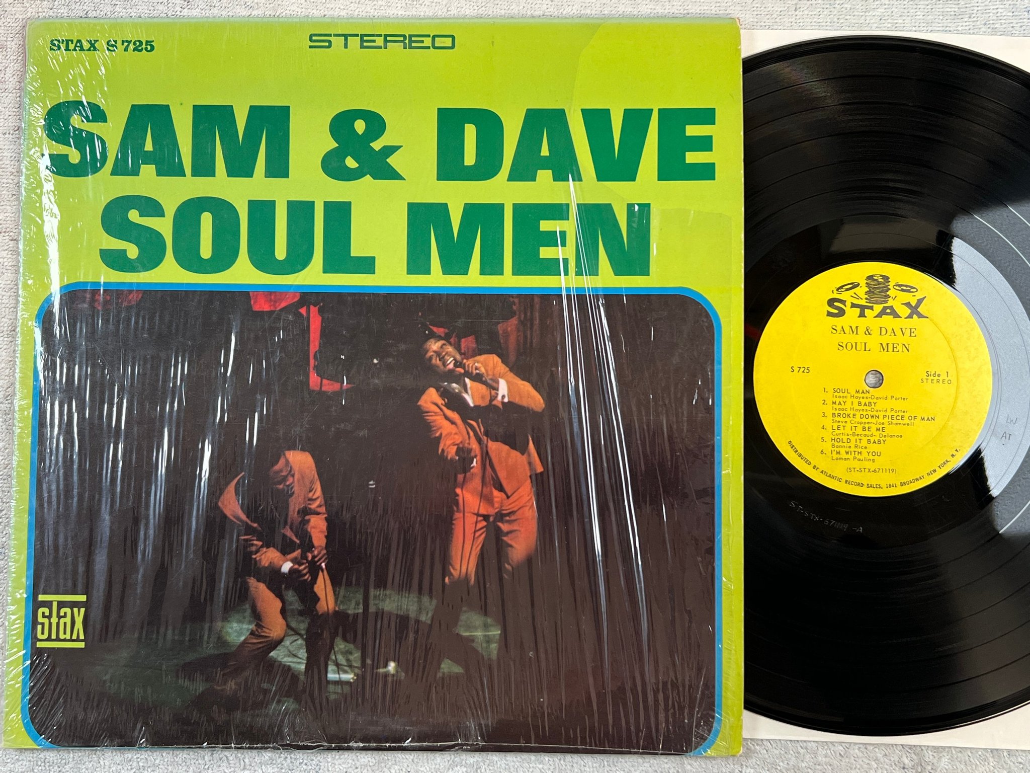 Omslagsbild för skivan SAM & DAVE soul men LP -67 US STAX S 725 