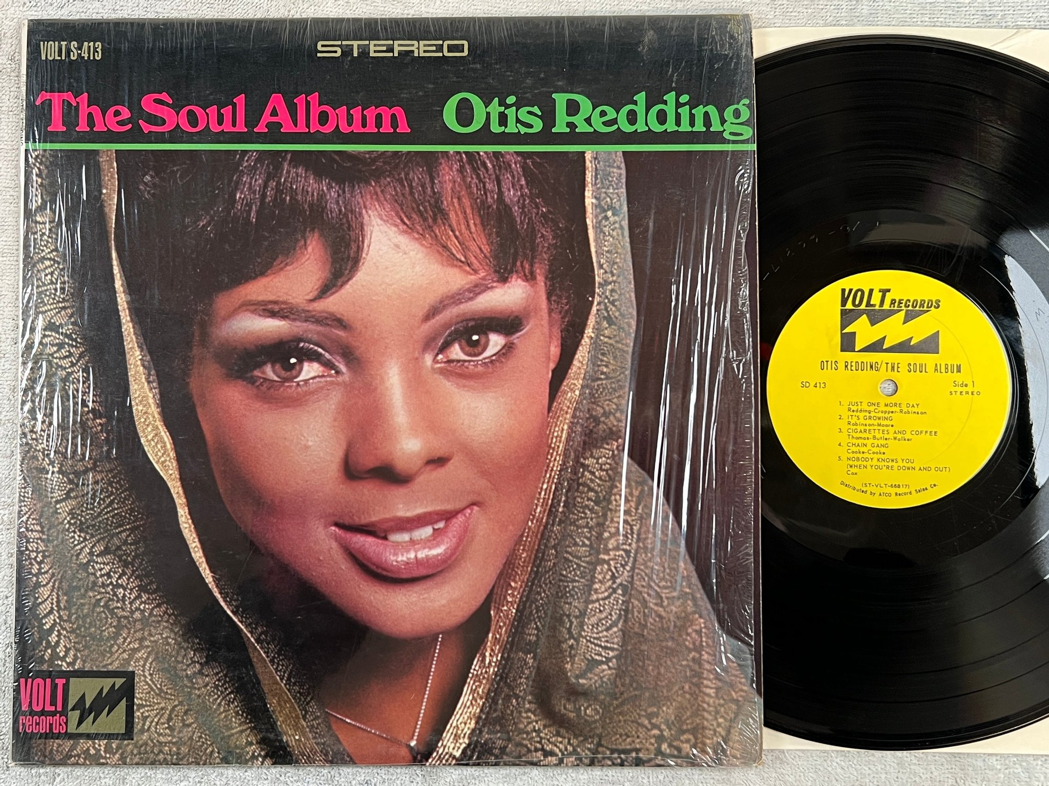 Omslagsbild för skivan OTIS REDDING the soul album LP -66 US STAX S 413 