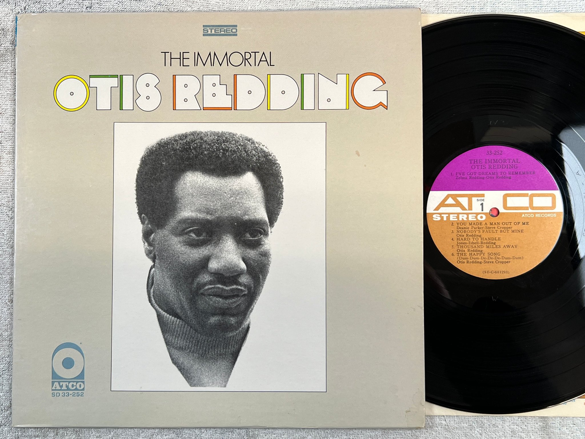 Omslagsbild för skivan OTIS REDDING the immortal LP -68 US ATCO SD 33-252