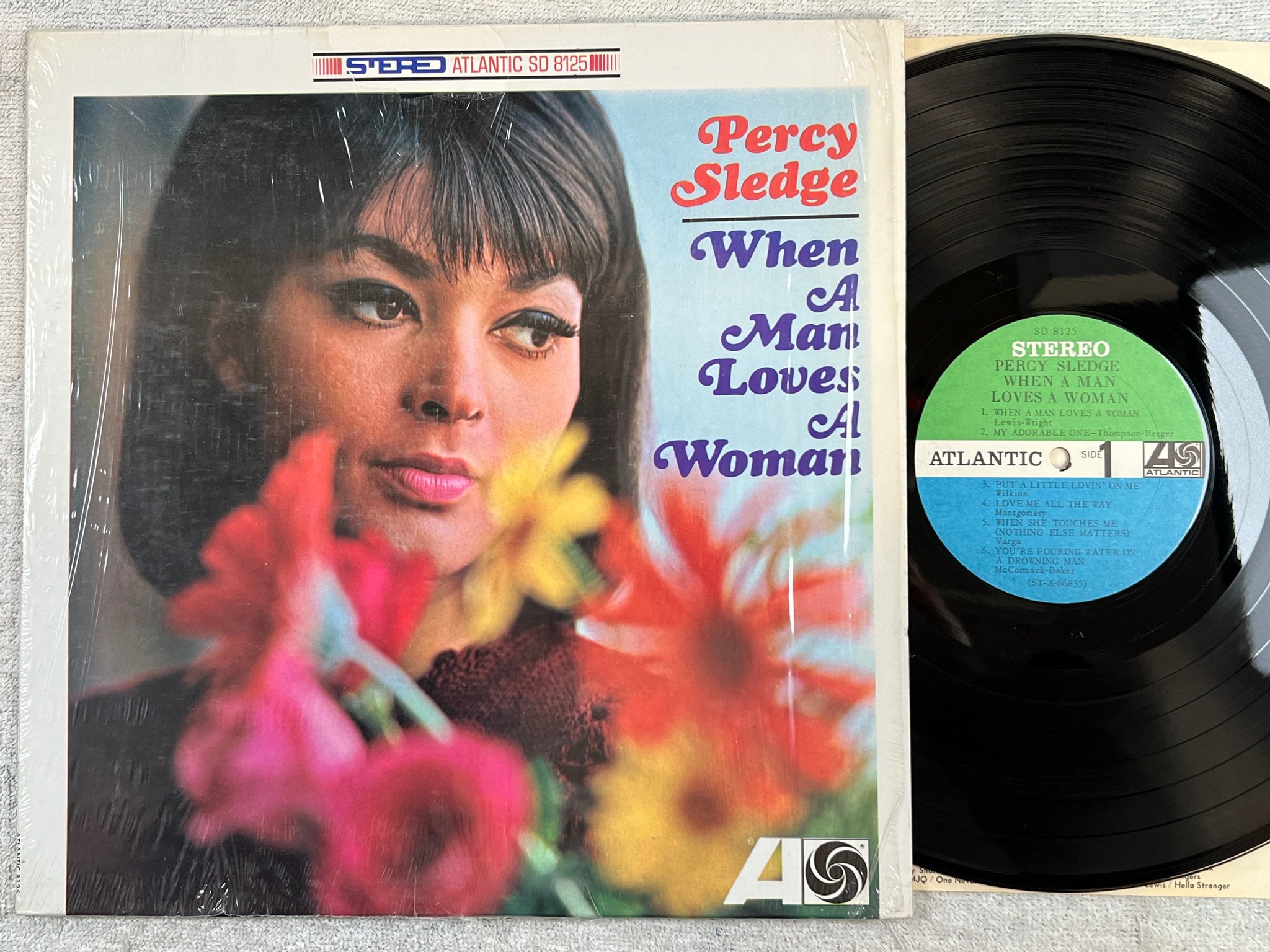 Omslagsbild för skivan PERCY SLEDGE when a man loves a woman LP US ATLANTIC SD 8125