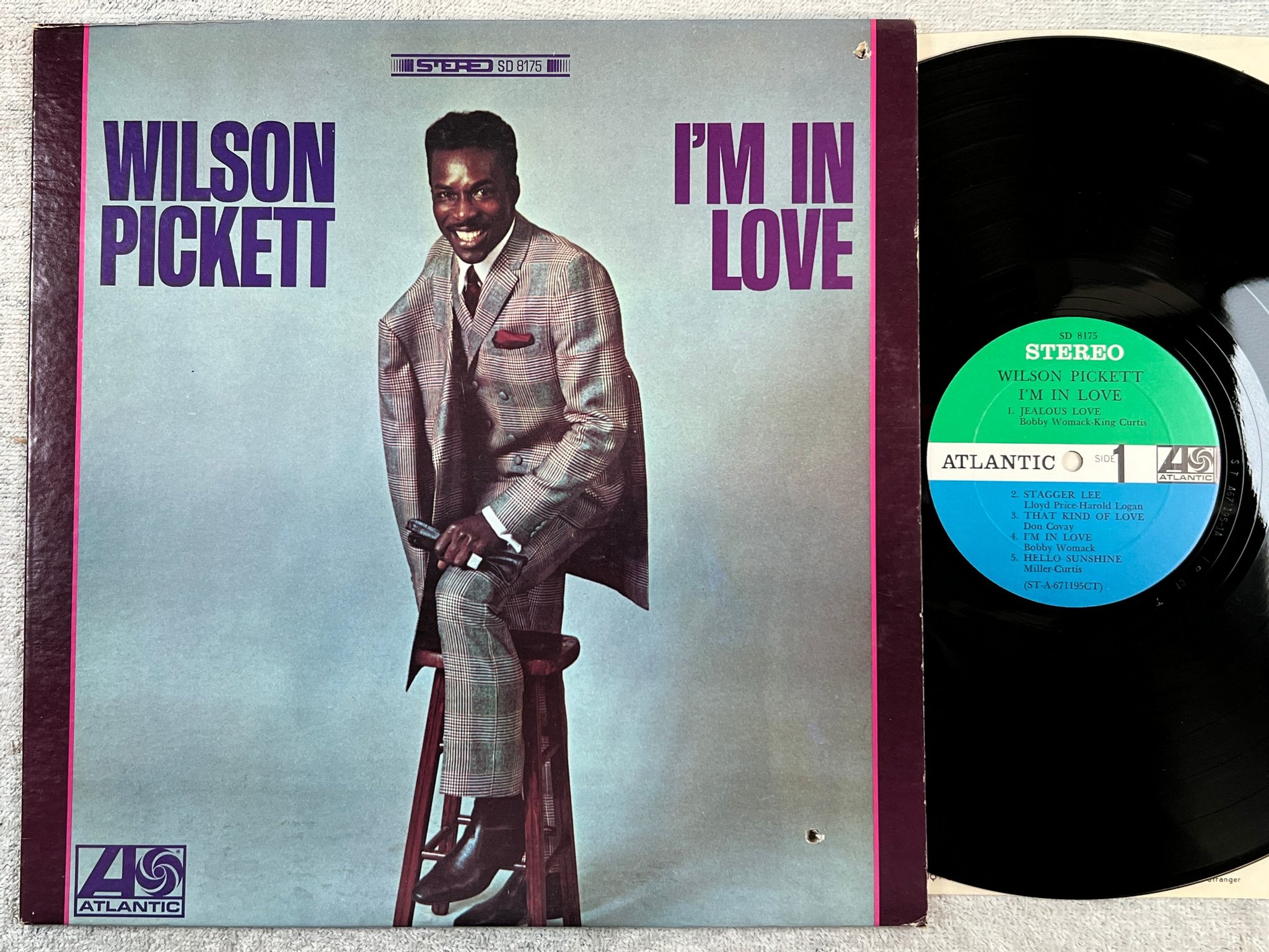 Omslagsbild för skivan WILSON PICKETT I'm in love LP -68 US ATLANTIC SD 8175 