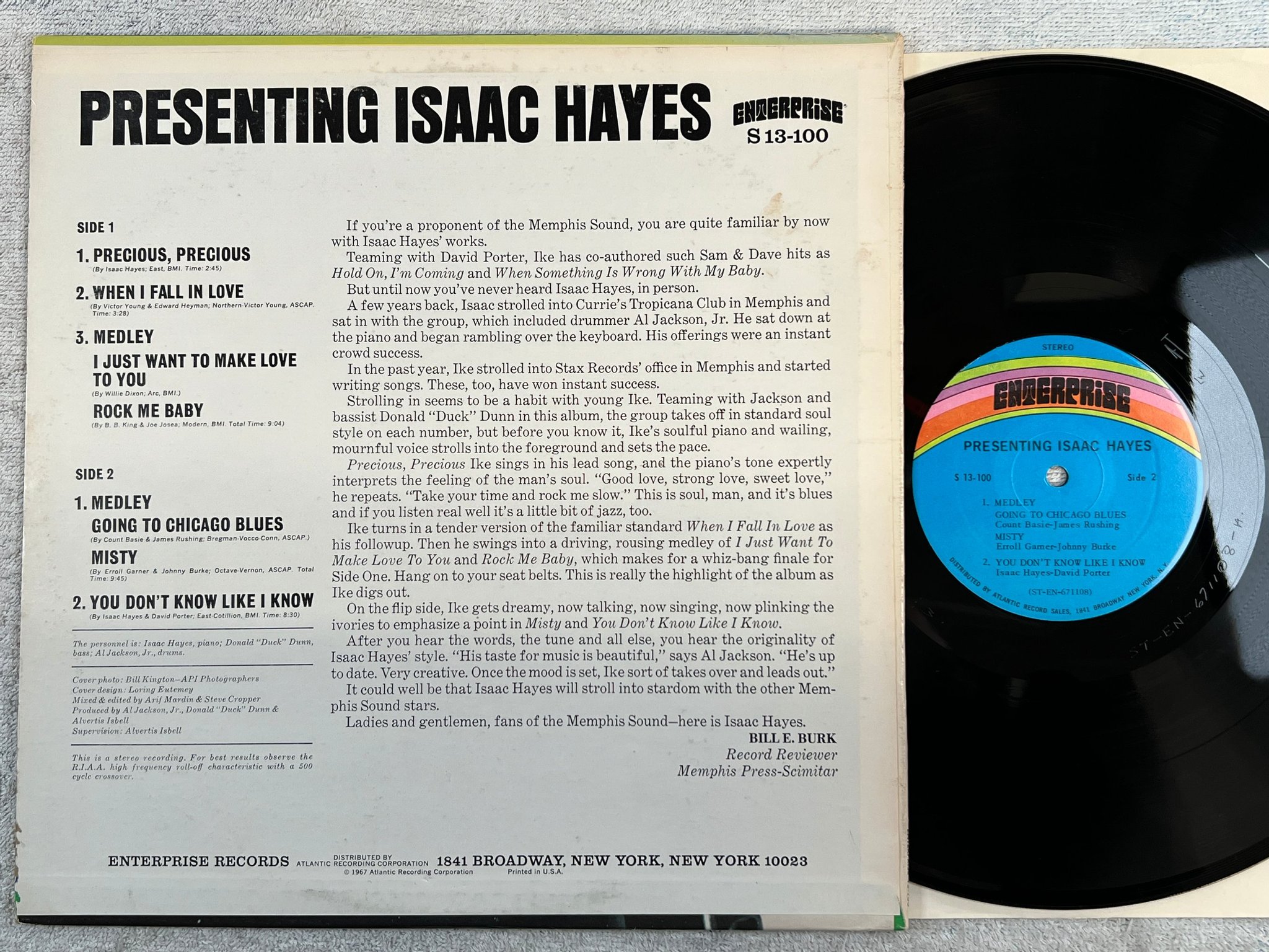 Omslagsbild för skivan ISAAC HAYES presenting LP -68 US ENTERPRISE S13-100 