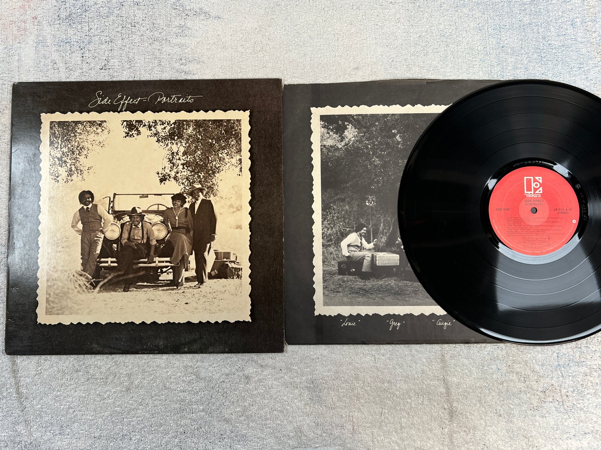 Omslagsbild för skivan SIDE EFFECT portraits LP -81 US ELEKTRA 6E-335 SP