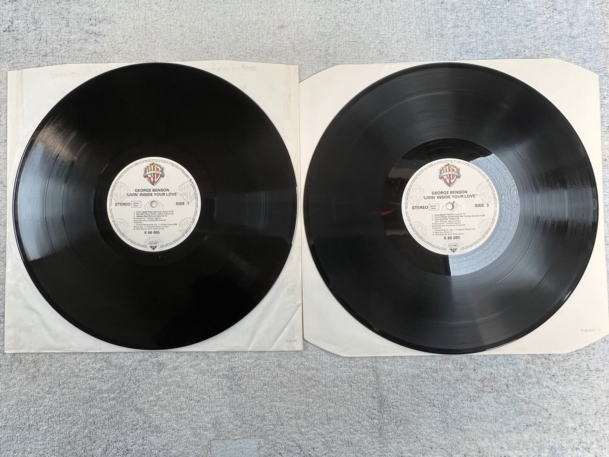 Omslagsbild för skivan GEORGE BENSON livin inside your love 2xLP -79 Ger WARNER K 66085