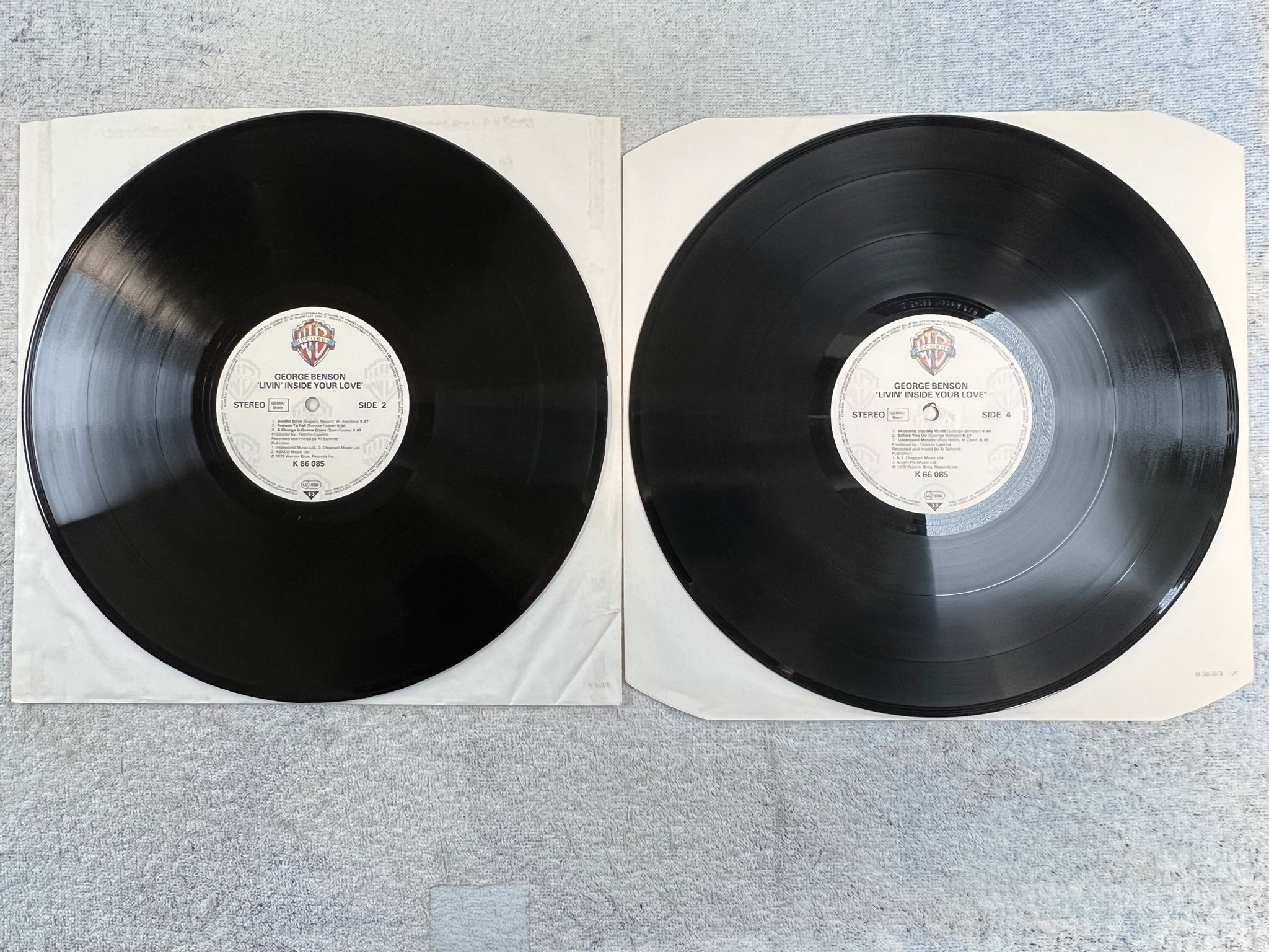 Omslagsbild för skivan GEORGE BENSON livin inside your love 2xLP -79 Ger WARNER K 66085