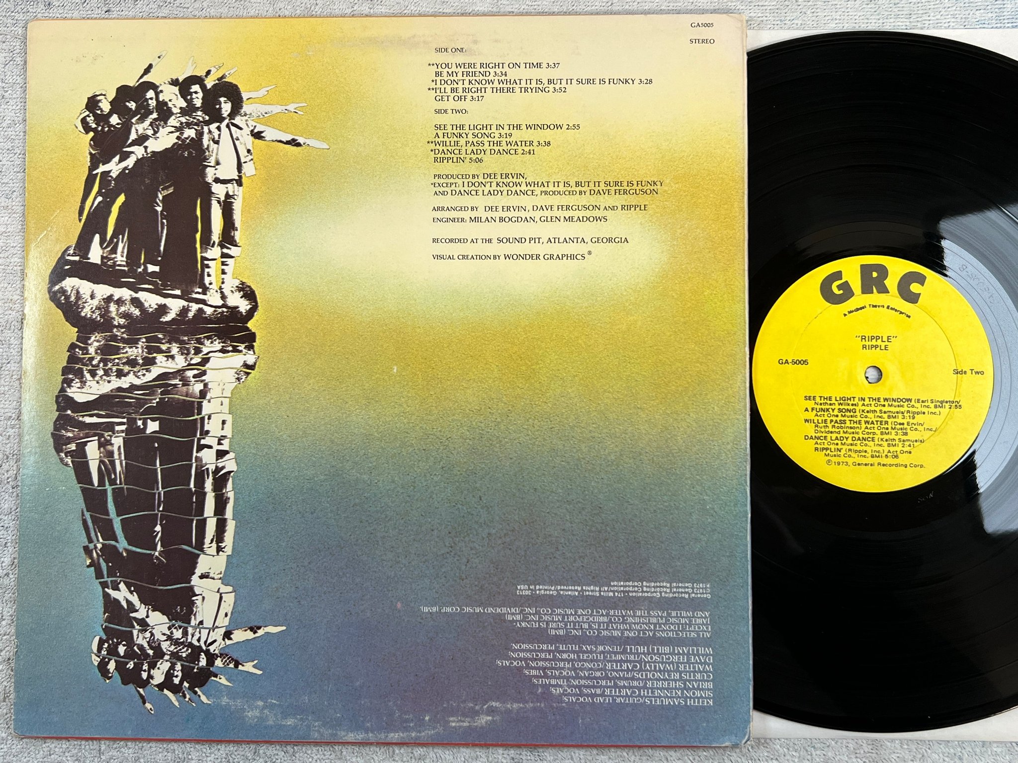 Omslagsbild för skivan RIPPLE s/t LP -73 US GRC GA-5005 