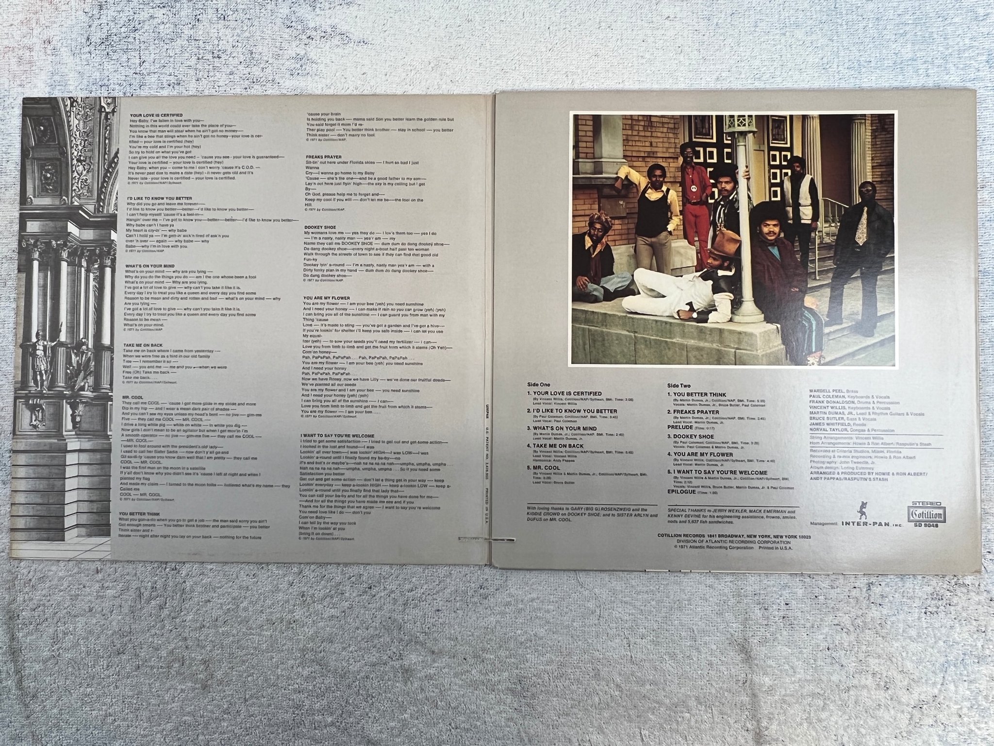 Omslagsbild för skivan RASPUTIN'S STASH s/t LP -71 US COTILLION SD 9046