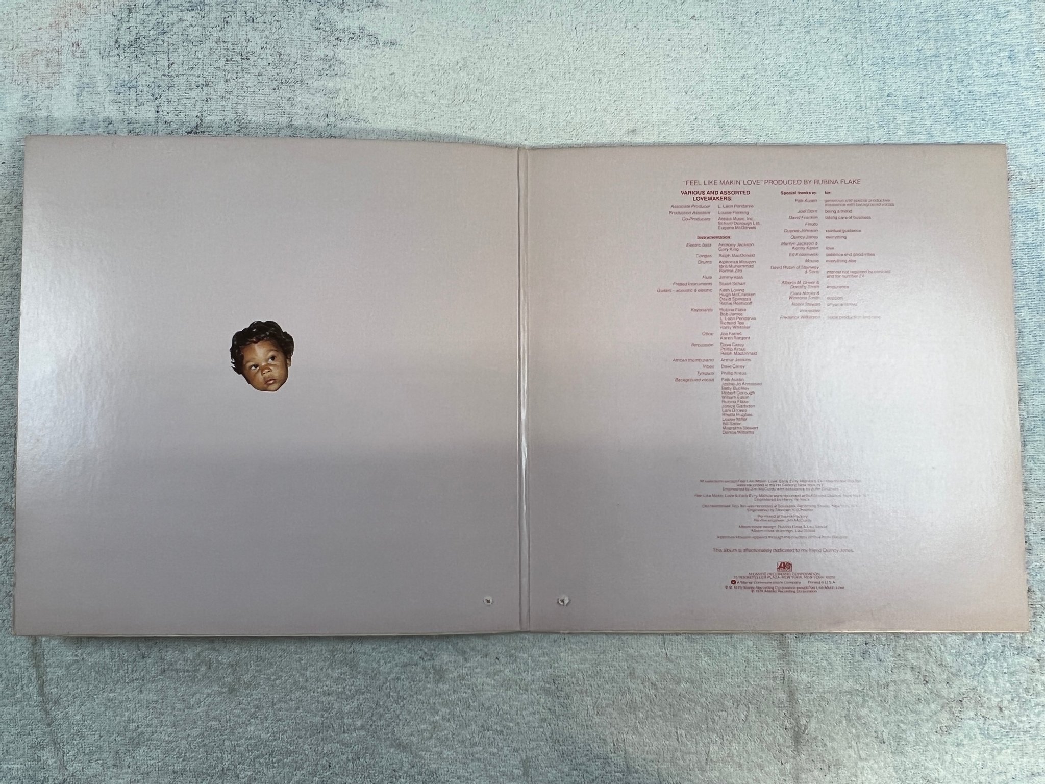 Omslagsbild för skivan ROBERTA FLACK feel like makin' loe LP -75 US ATLANTIC SD 18131