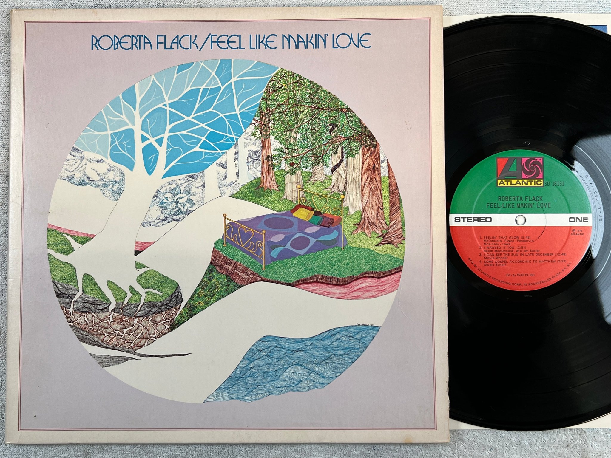 Omslagsbild för skivan ROBERTA FLACK feel like makin' loe LP -75 US ATLANTIC SD 18131