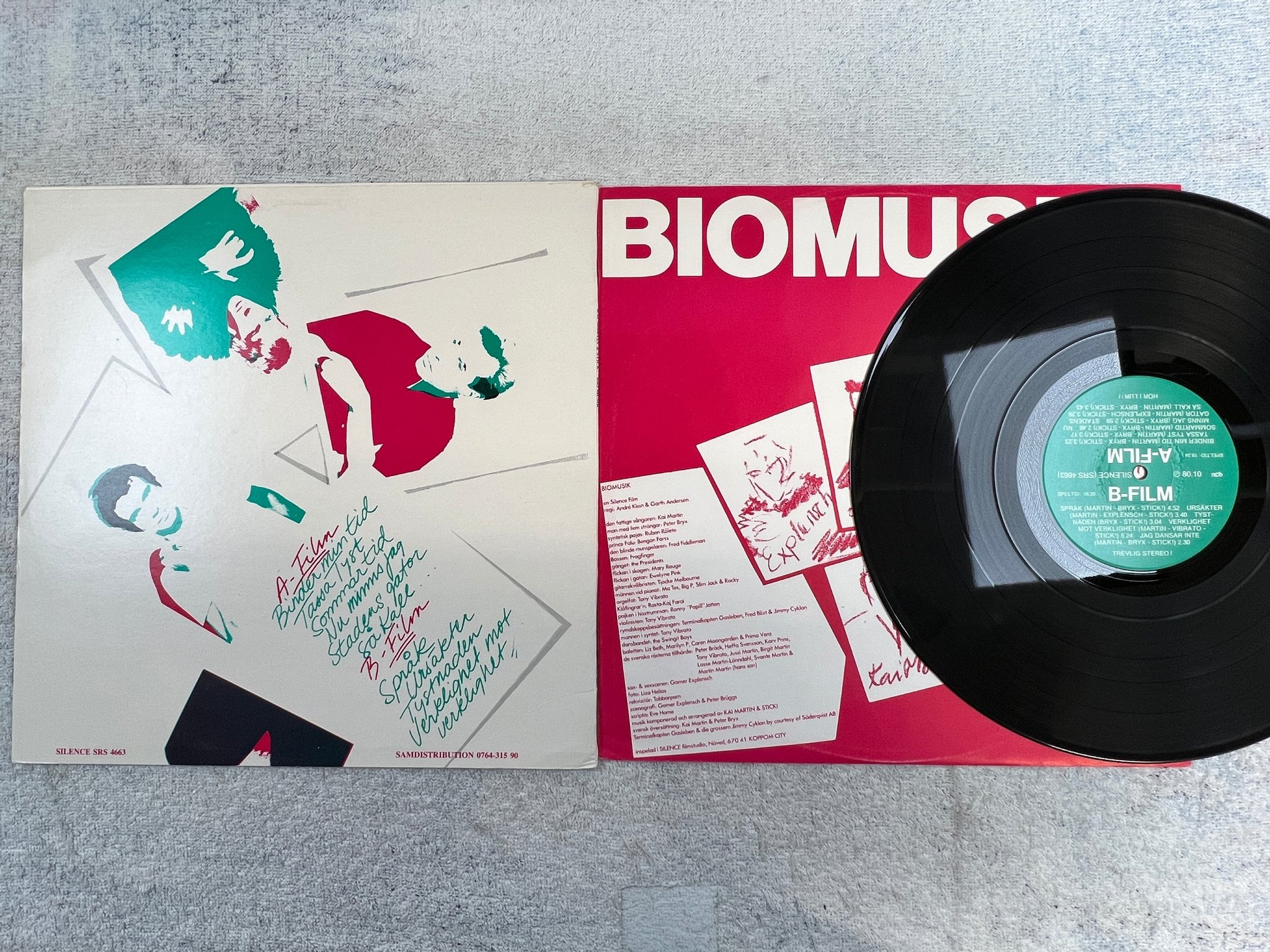 Omslagsbild för skivan KAI MARTIN & STICK biomusik ! LP Swe SILENCE SRS 4663 