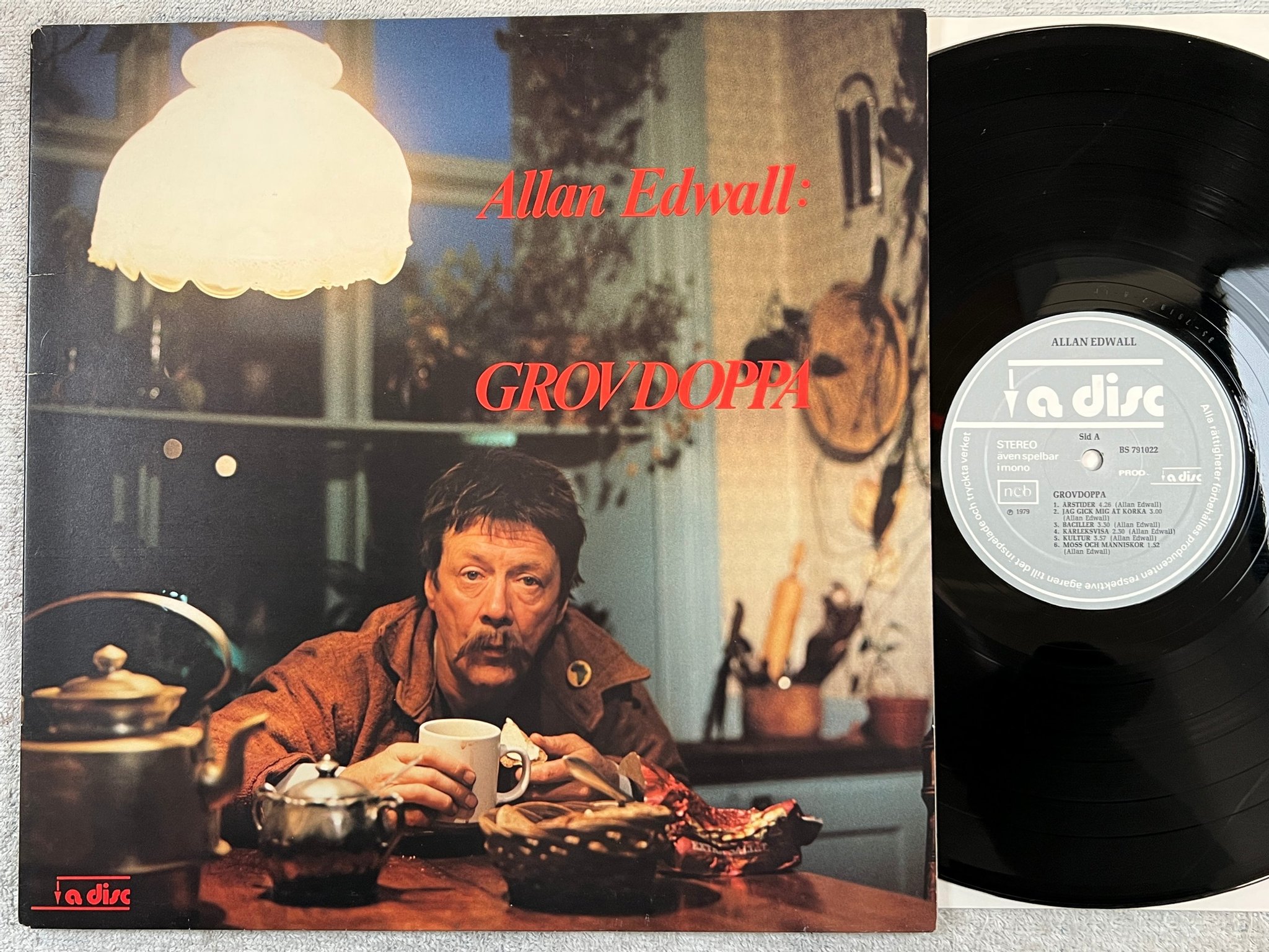 Omslagsbild för skivan ALLAN EDWALL grovdoppa LP -79 ADISC BS 791022