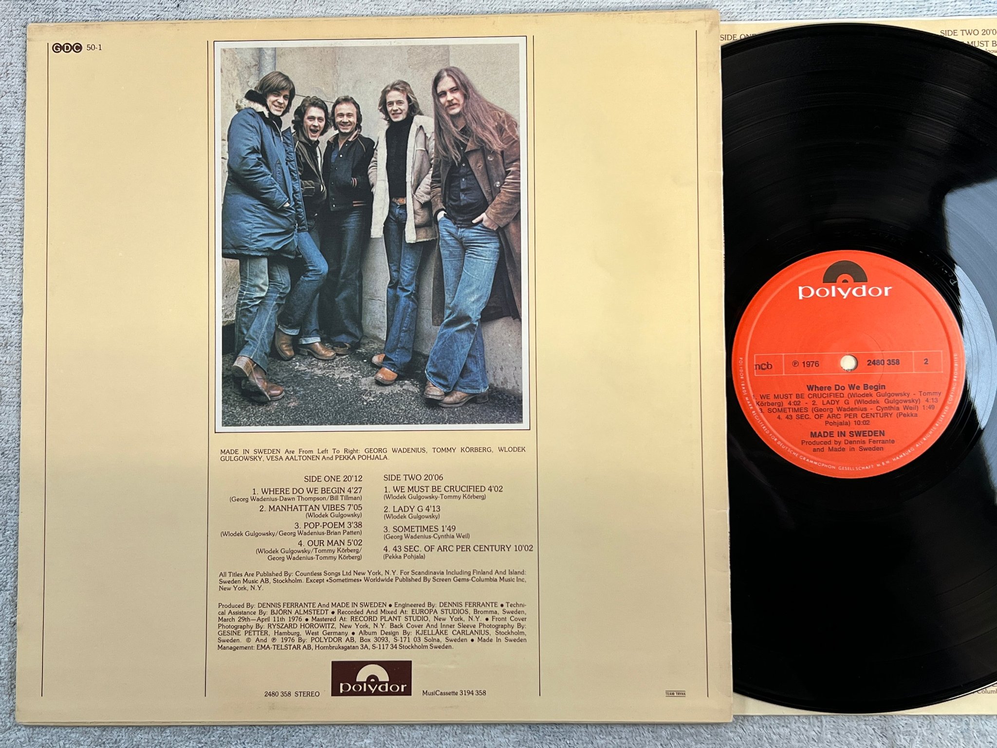 Omslagsbild för skivan MADE IN SWEDEN where do we begin LP -76 POLYDOR 2480358