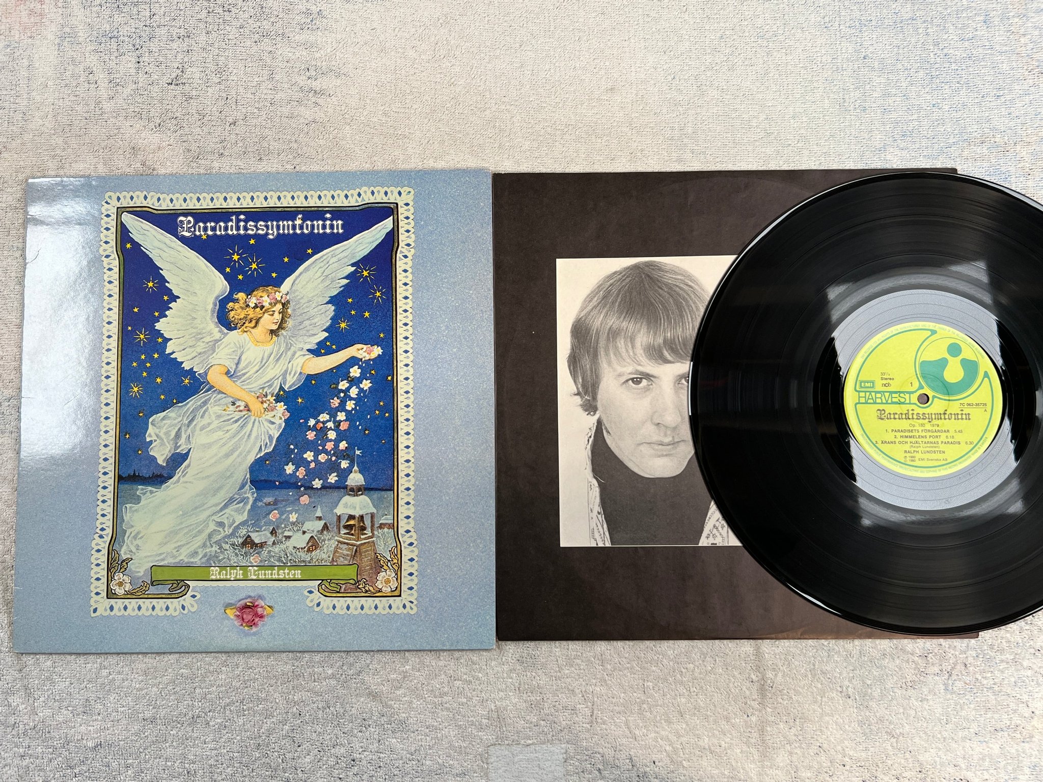Omslagsbild för skivan RALPH LUNDSTEN paradissymfonin LP -80 HARVEST 7C 062-35725