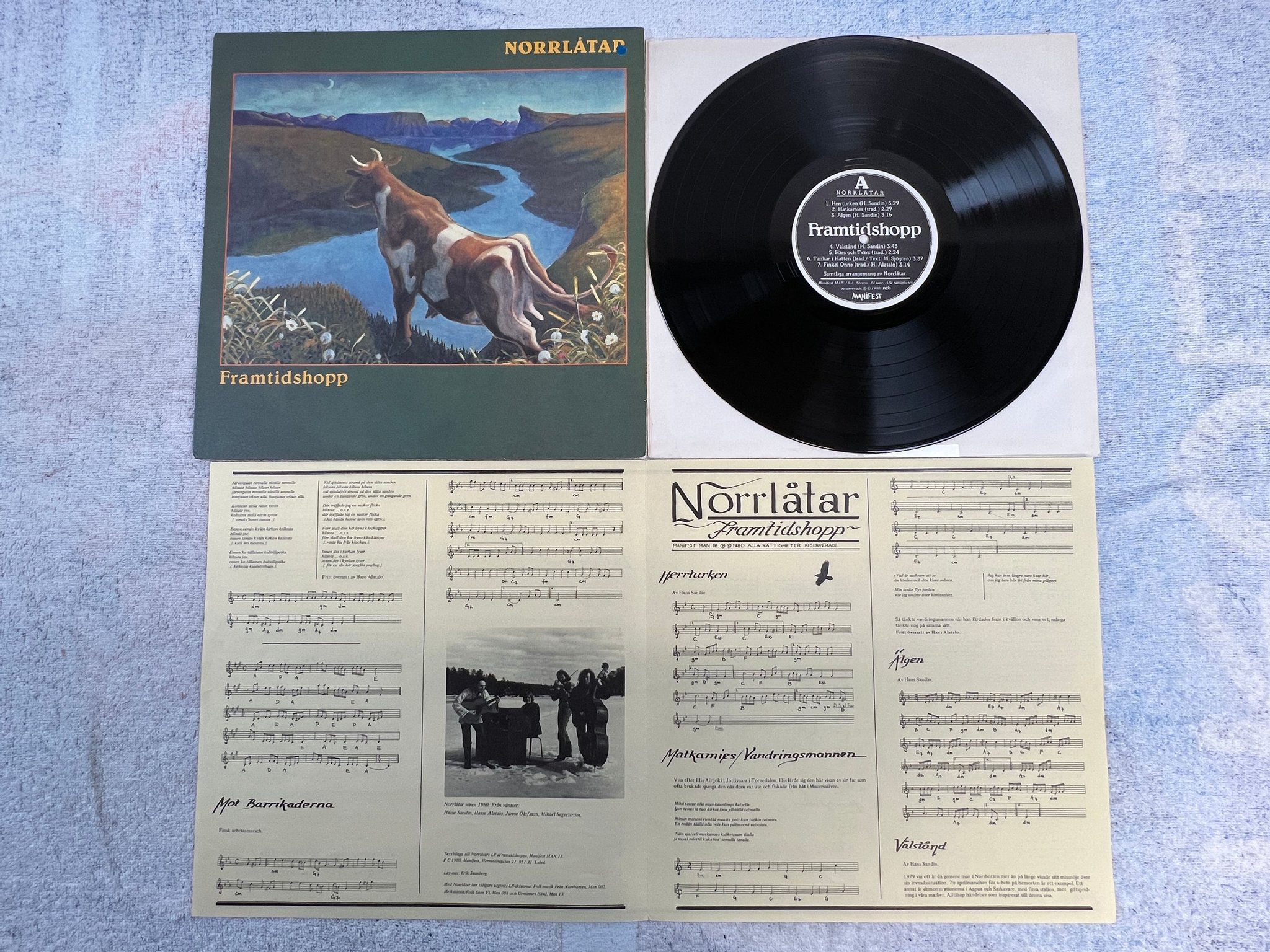 Omslagsbild för skivan NORRLÅTAR framtidshopp LP -80 MANIFEST MAN 18