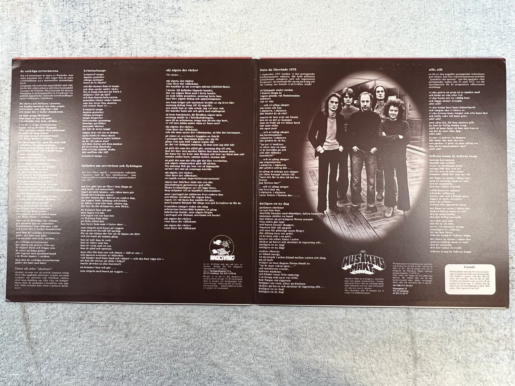 Omslagsbild för skivan NYNNINGEN äntligen en ny dag LP -76 Swe NACKSVING Nr 031-4