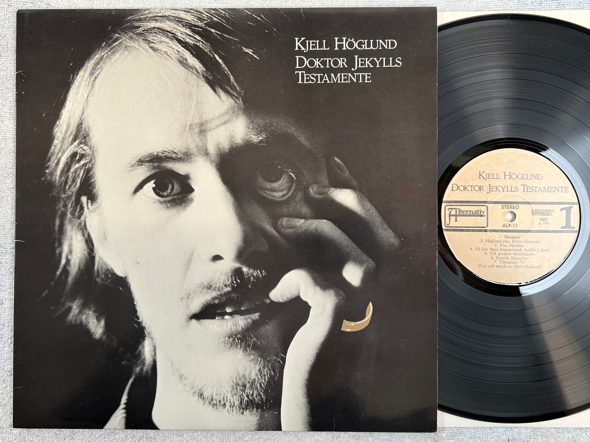 Omslagsbild för skivan KJELL HÖGLUND docktor Jekylls testamente LP -79 ALTERNATIV ALP-11