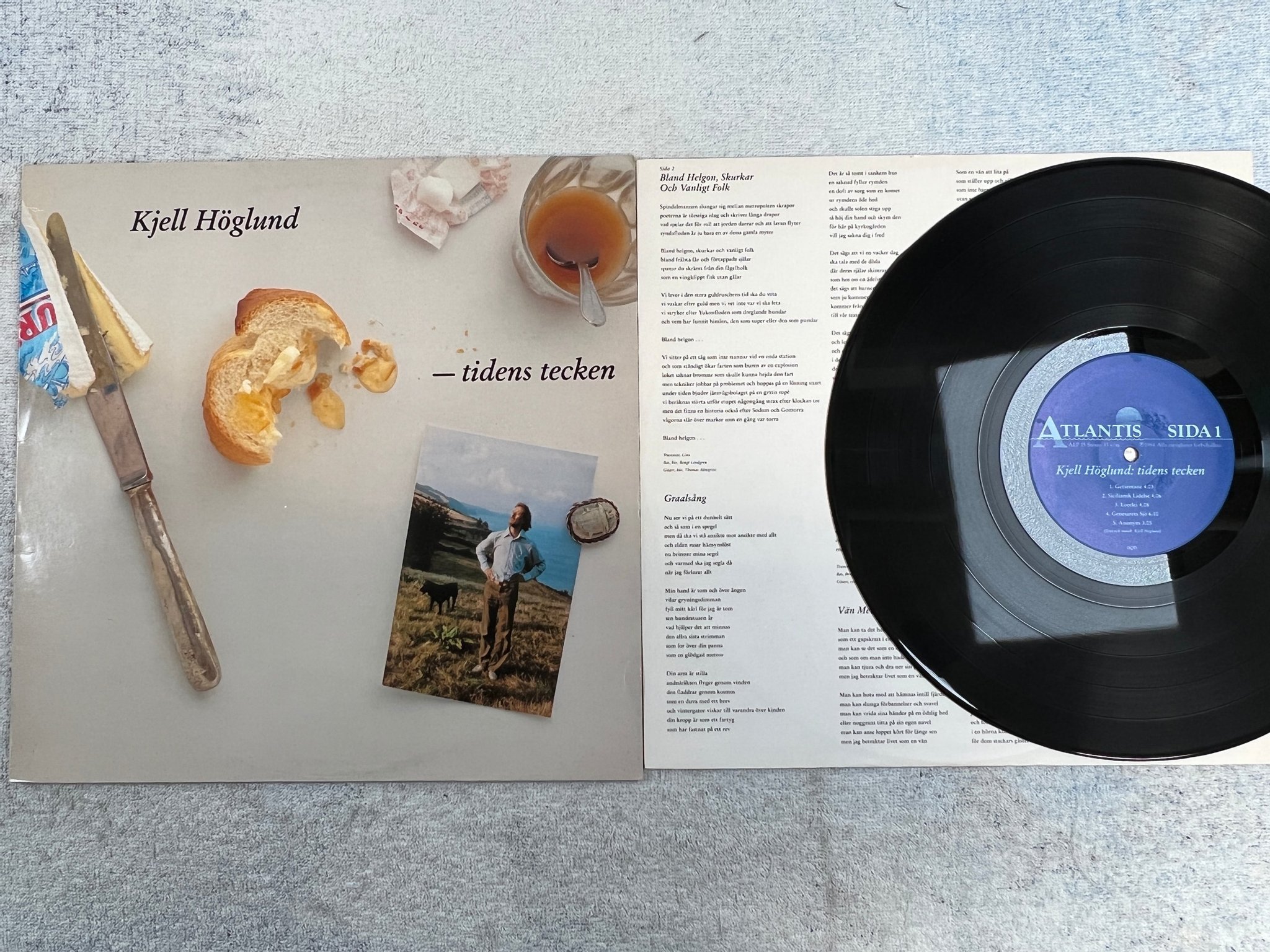 Omslagsbild för skivan KJELL HÖGLUND tidens tecken LP -84 ATLANTIS ALP 15
