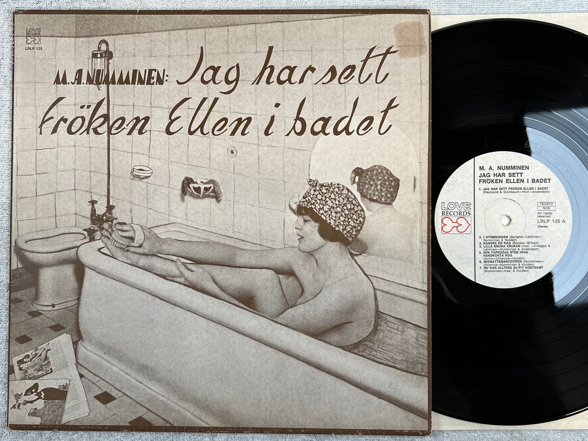 Omslagsbild för skivan M.A. NUMMINEN jag har sett fröken Ellen i badet LP Fin LOVE LRLP 125