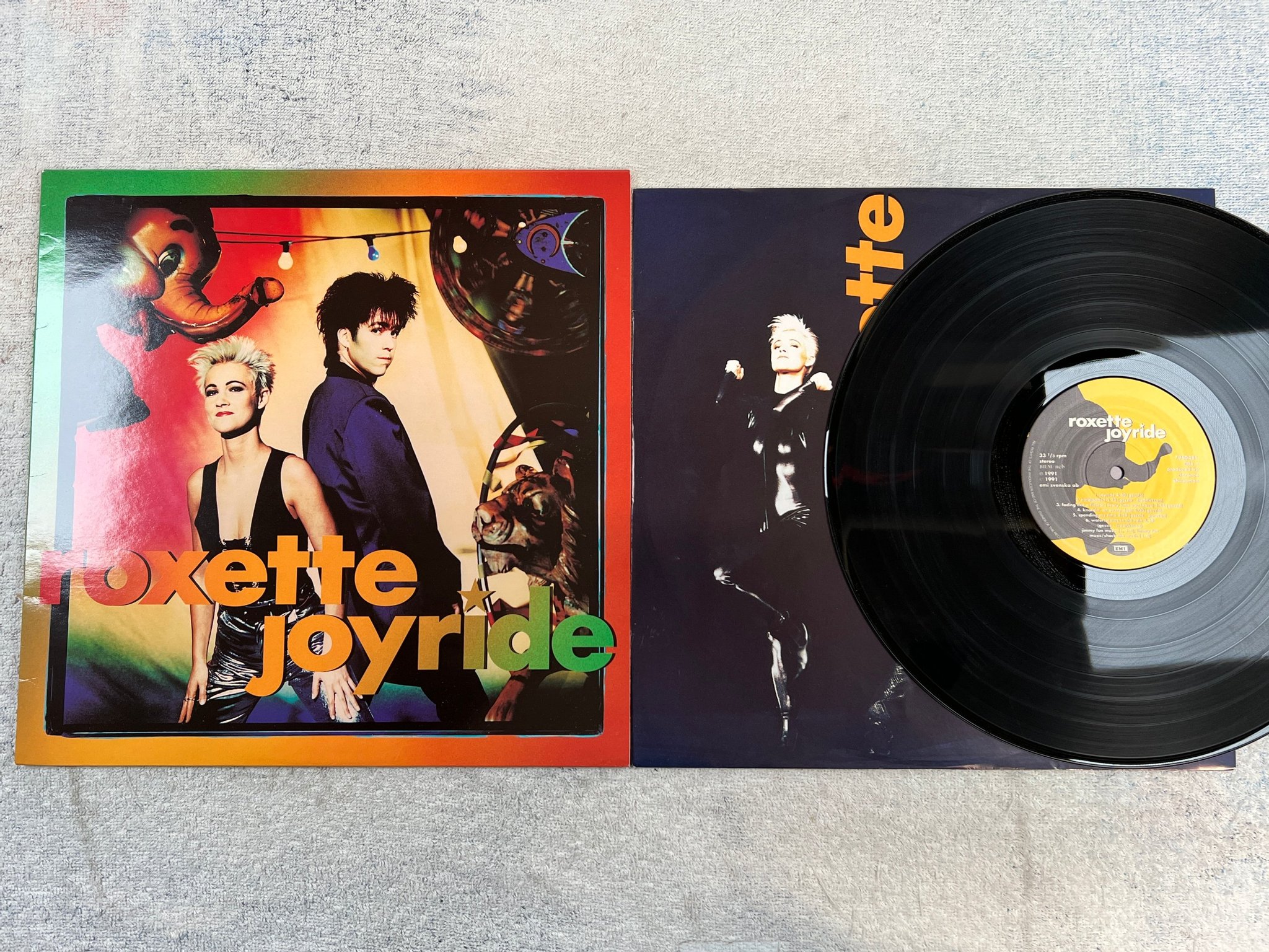 Omslagsbild för skivan ROXETTE Joyride LP -91 EMI 7960481 