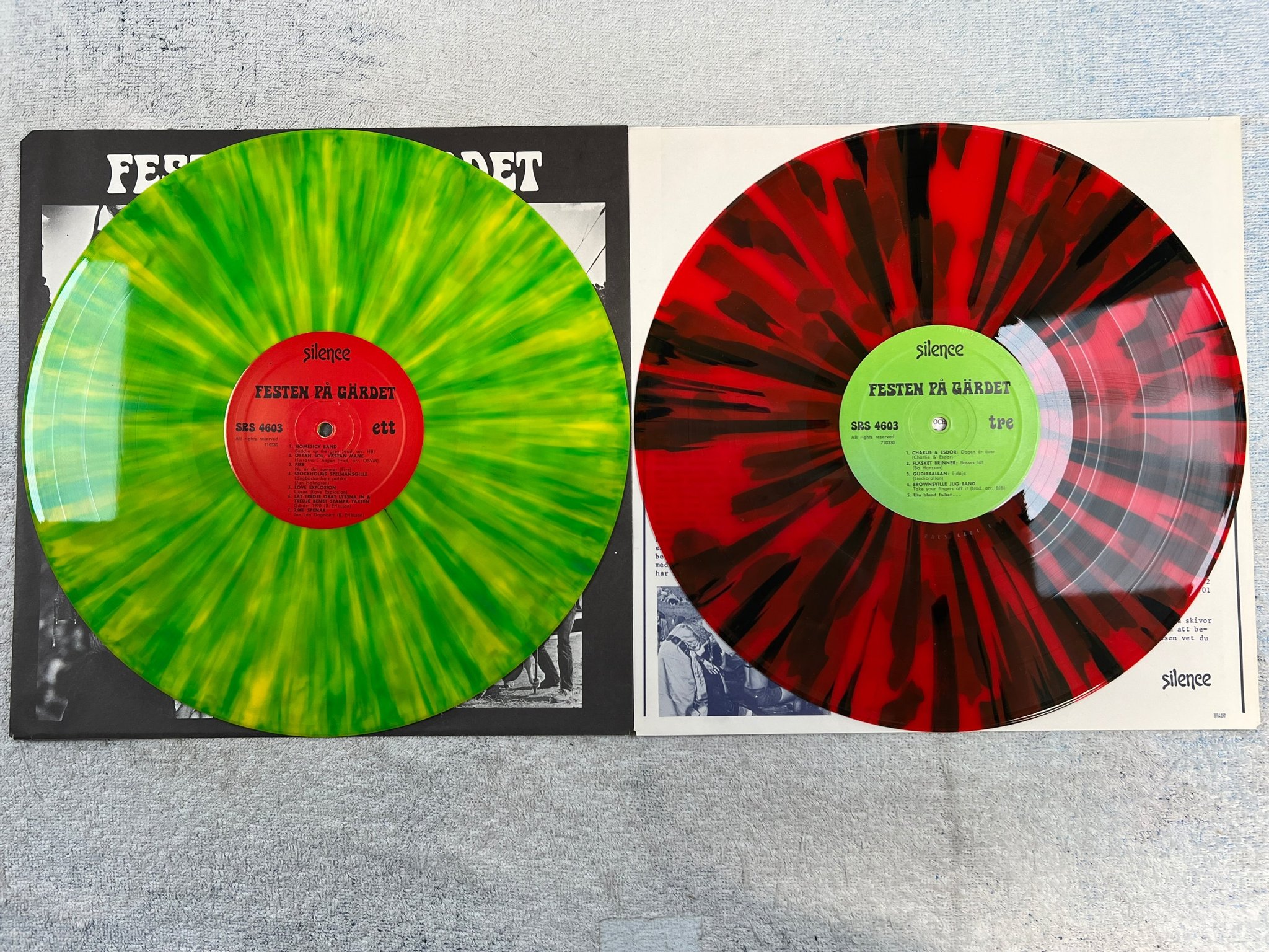 Omslagsbild för skivan V/A festen på Gärdet 2xLP -71 SILENCE SRS 4603 mulitcoloured vinyls