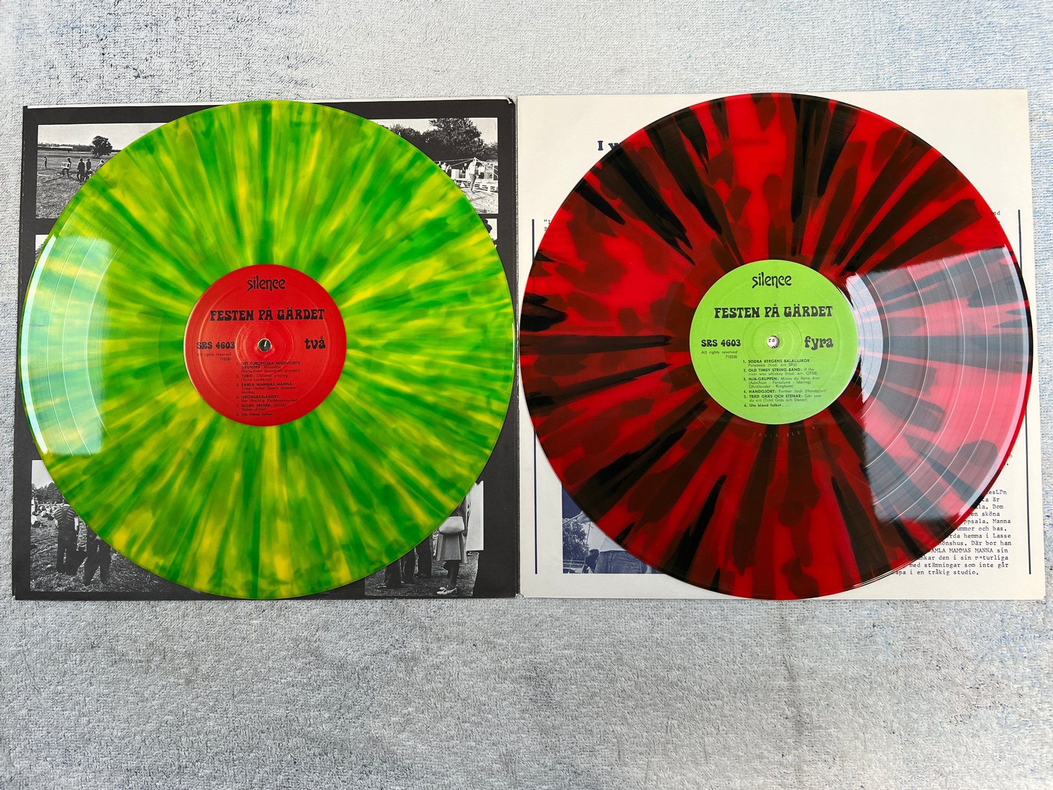 Omslagsbild för skivan V/A festen på Gärdet 2xLP -71 SILENCE SRS 4603 mulitcoloured vinyls