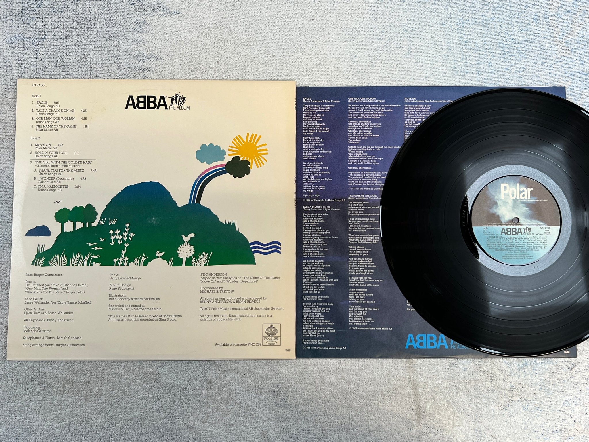 Omslagsbild för skivan ABBA the album LP -77 POLAR POLS 282