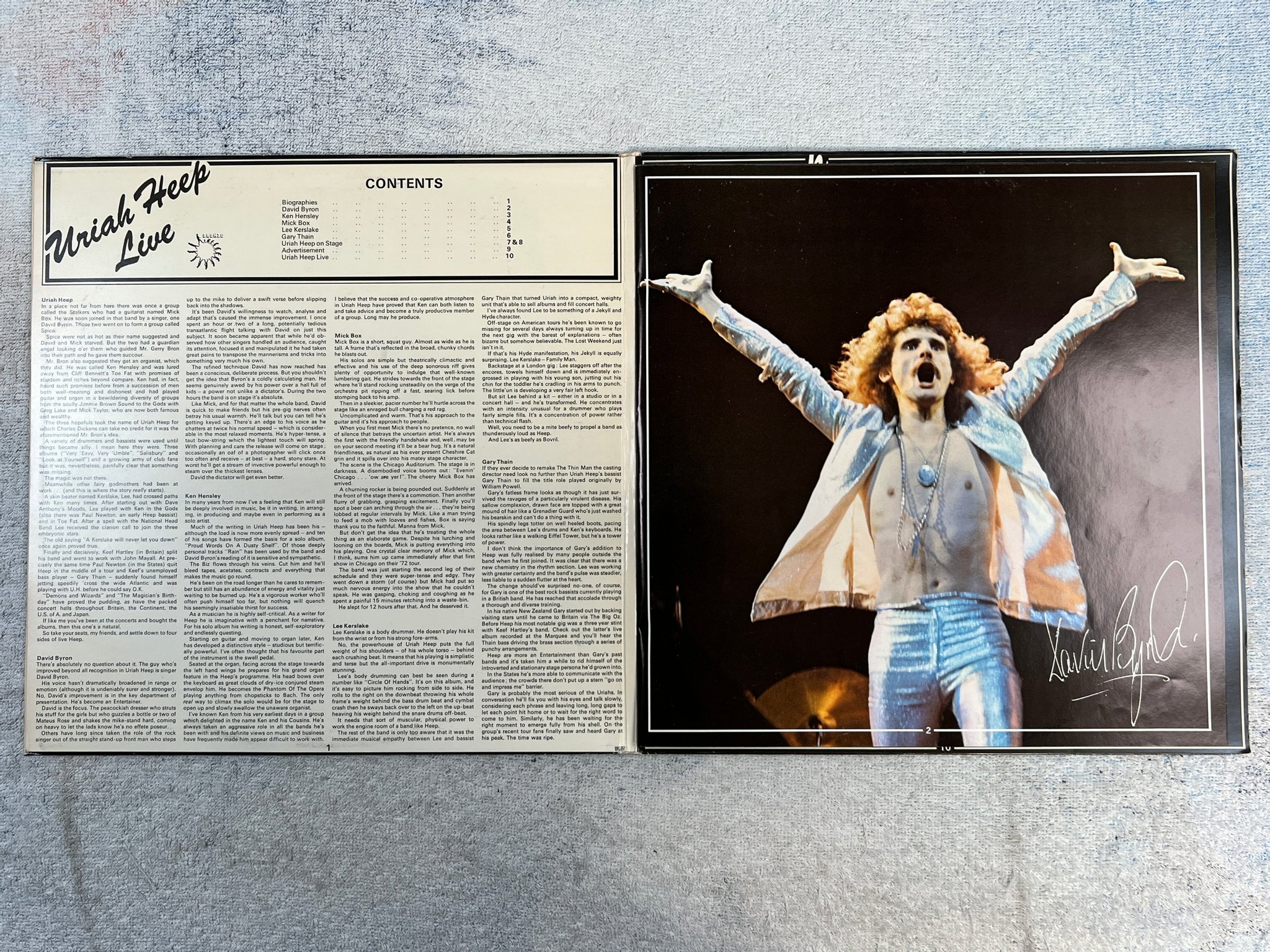 Omslagsbild för skivan URIAH HEEP live 2xLP -73 ncb ISLAND ISLD-1 