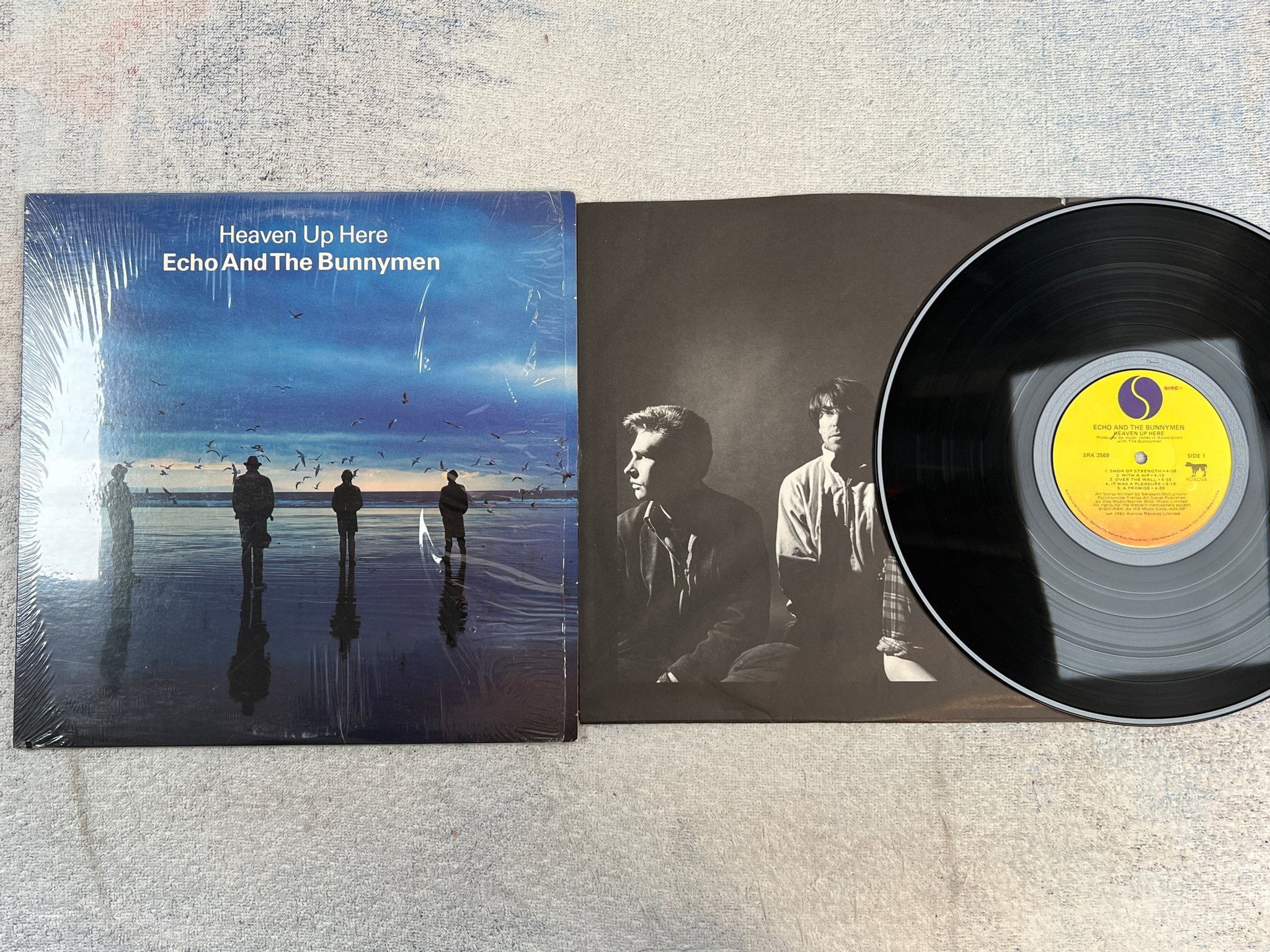 Omslagsbild för skivan ECHO & THE BUNNYMEN heaven up here LP -81 US SIRE SRK 3569