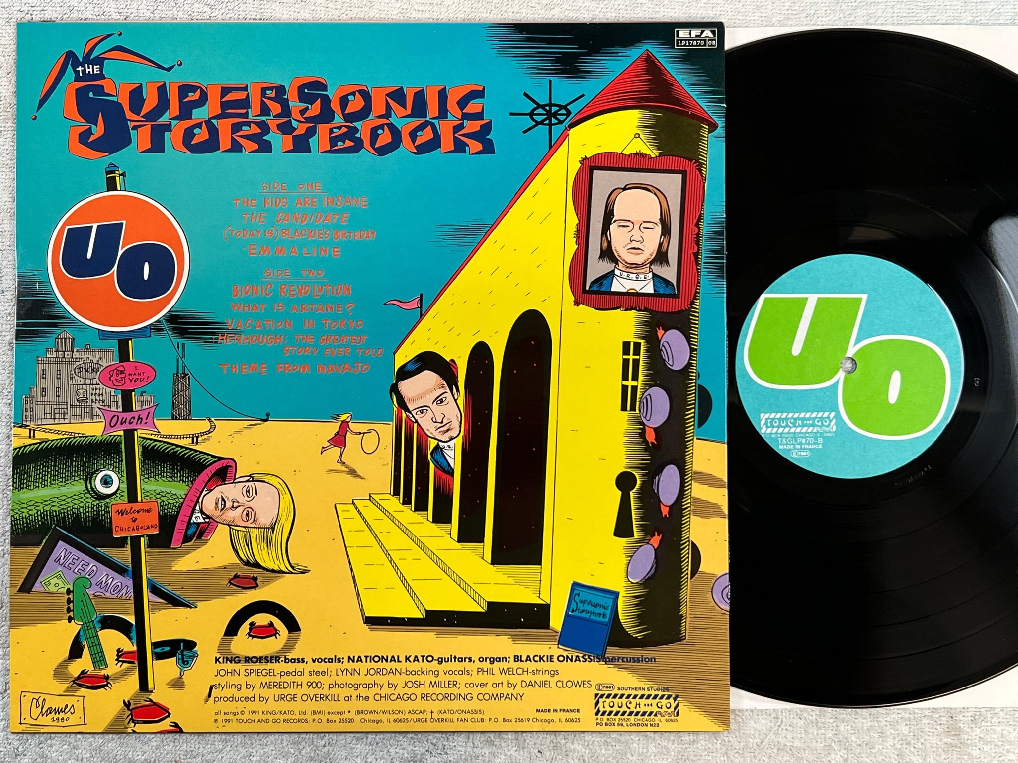 Omslagsbild för skivan URGE OVERKILL The Supersonic Storybook LP -91 TOUCH AND GO T&GLP#70