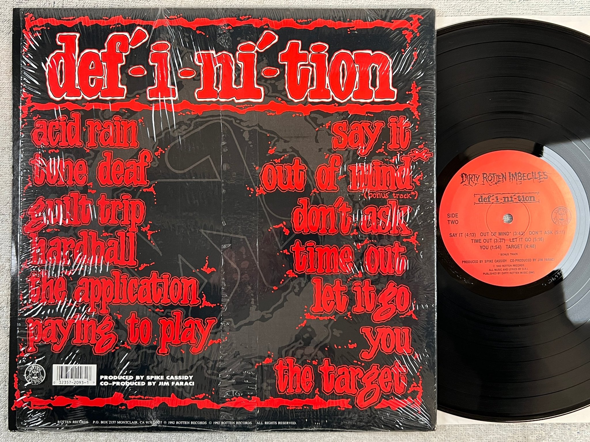 Omslagsbild för skivan DIRTY ROTTEN IMBECILES Definition LP -92 US rotten 2093-1