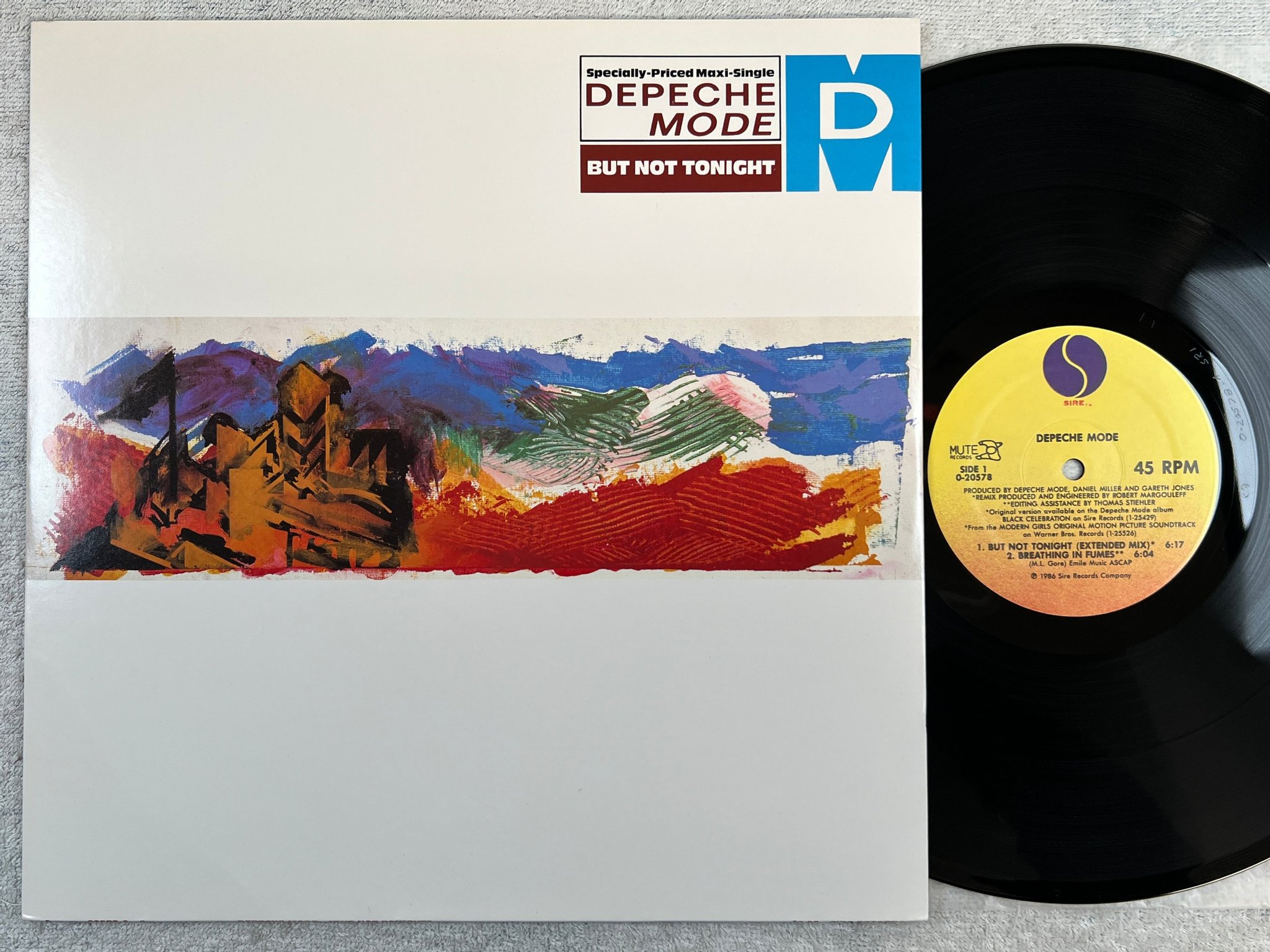 Omslagsbild för skivan DEPECHE MODE But Not Tonight 12"single -86 US SIRE 0-20578