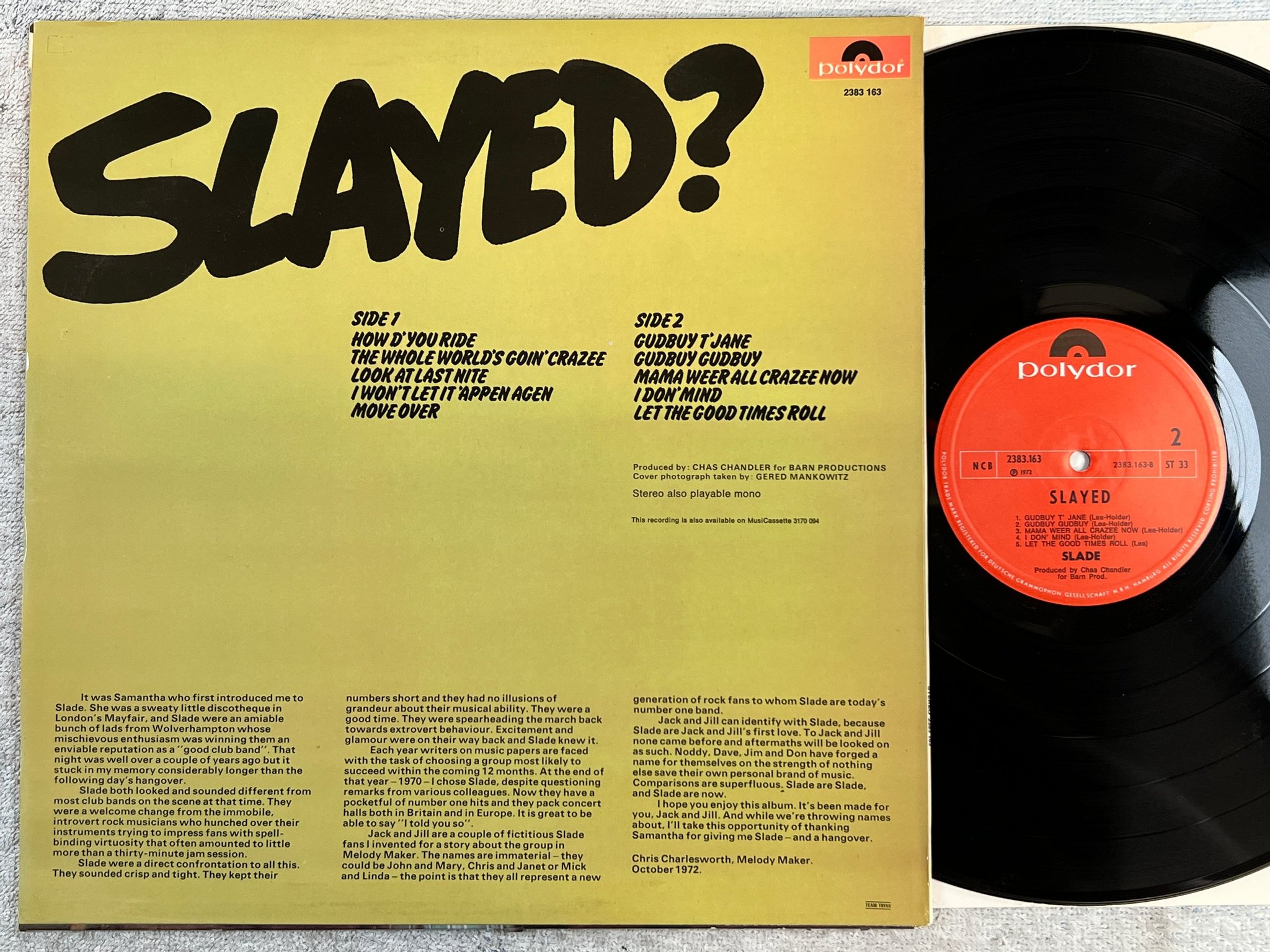 Omslagsbild för skivan SLADE slayed LP -72 ncb POLYDOR 2383163