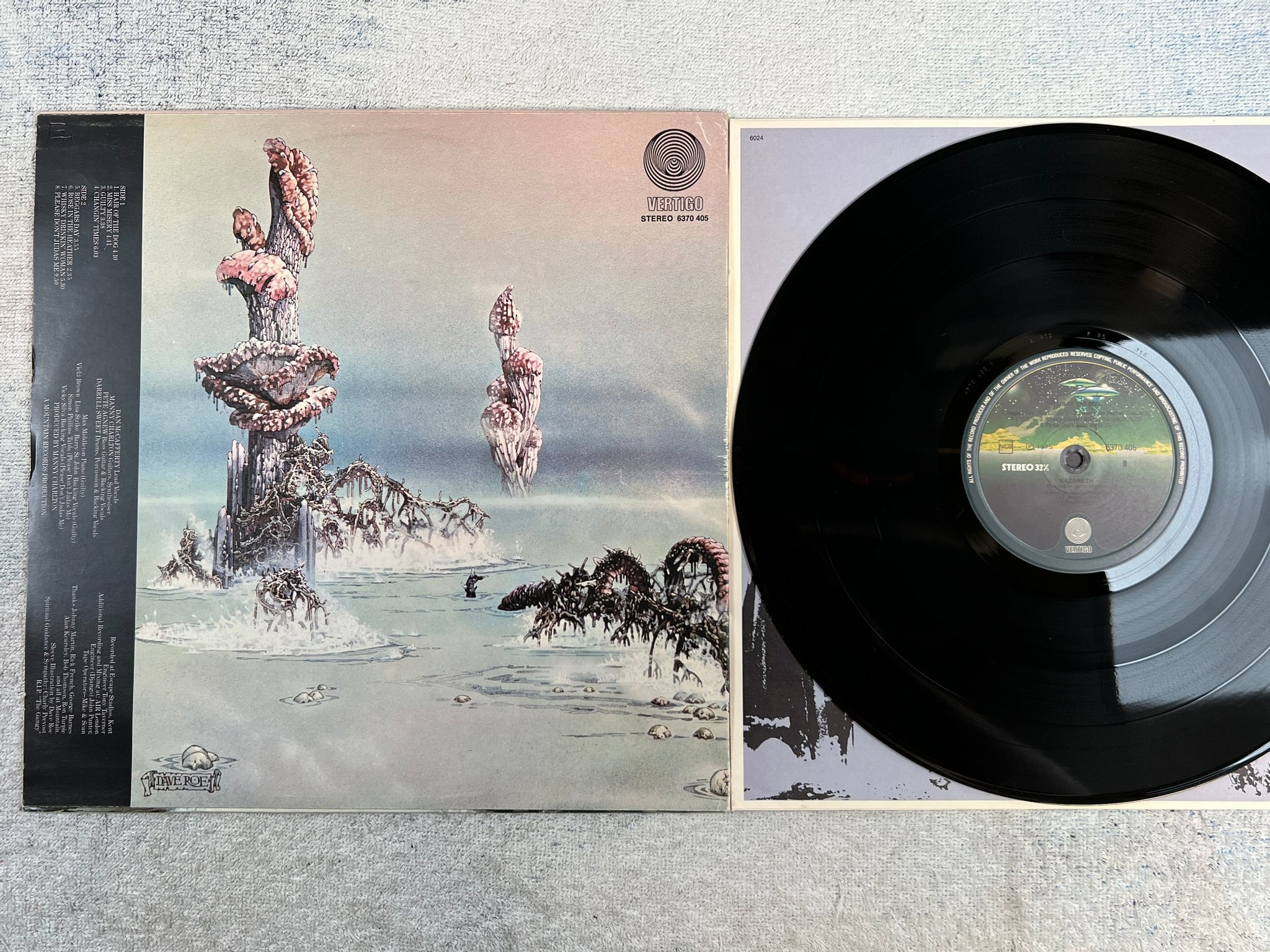 Omslagsbild för skivan NAZARETH hair of the dog LP -75 ncb VERTIGO 6370405