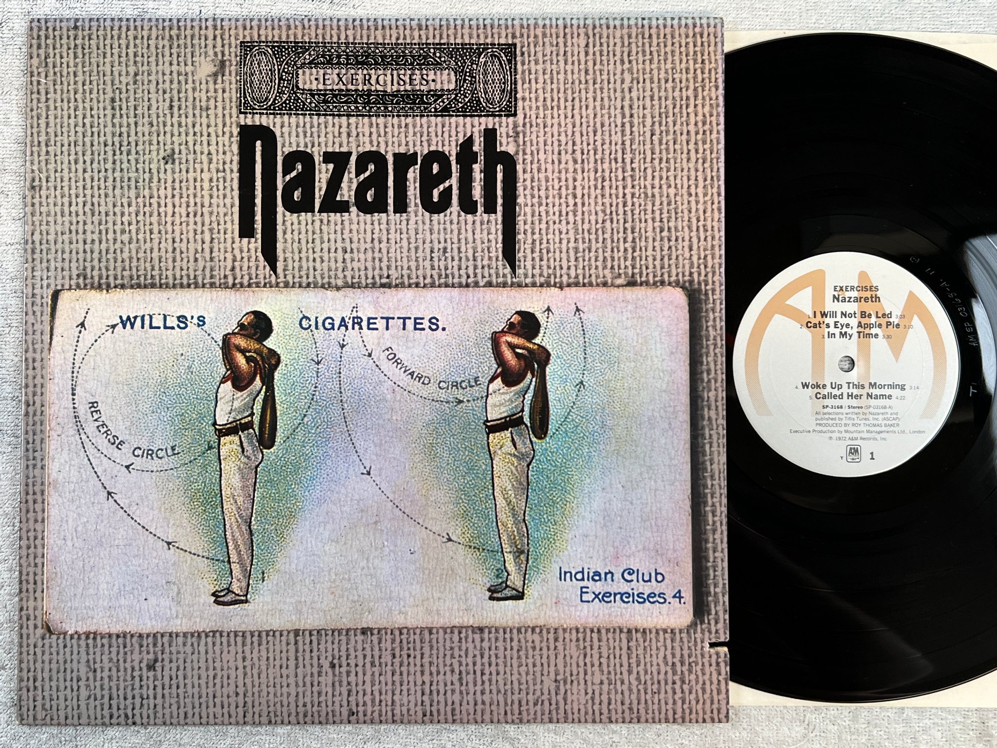 Omslagsbild för skivan NAZARETH exercises LP -72 US A&M SP-3168