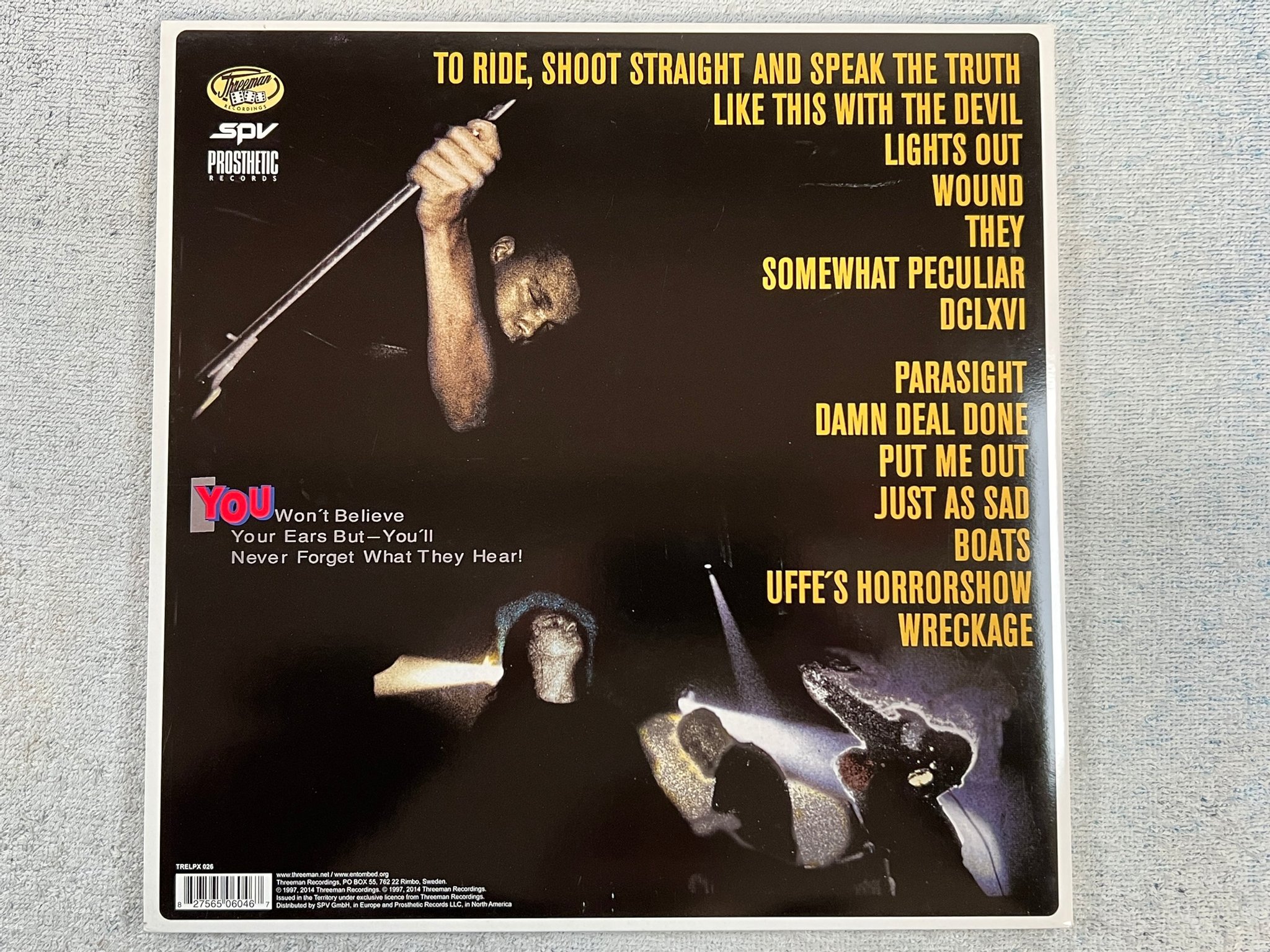 Omslagsbild för skivan ENTOMBED DCLXVI To Ride 2xLP -2014 Swe THREEMAN TRELPX 026 red vinyl ** RARE **