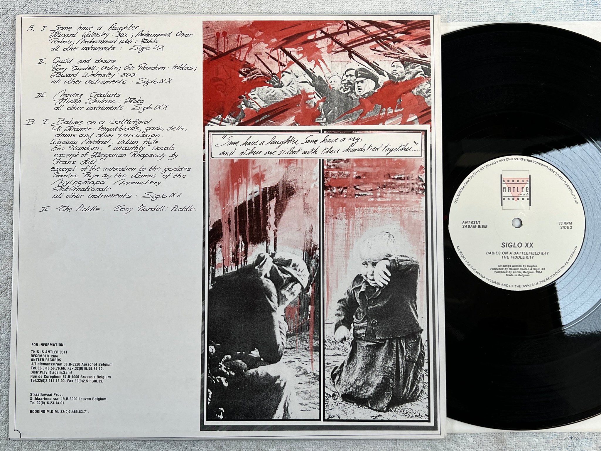 Omslagsbild för skivan SIGLO XX Studio Sides LP mini-album -84 Belgium ANTLER 0311 darkwave