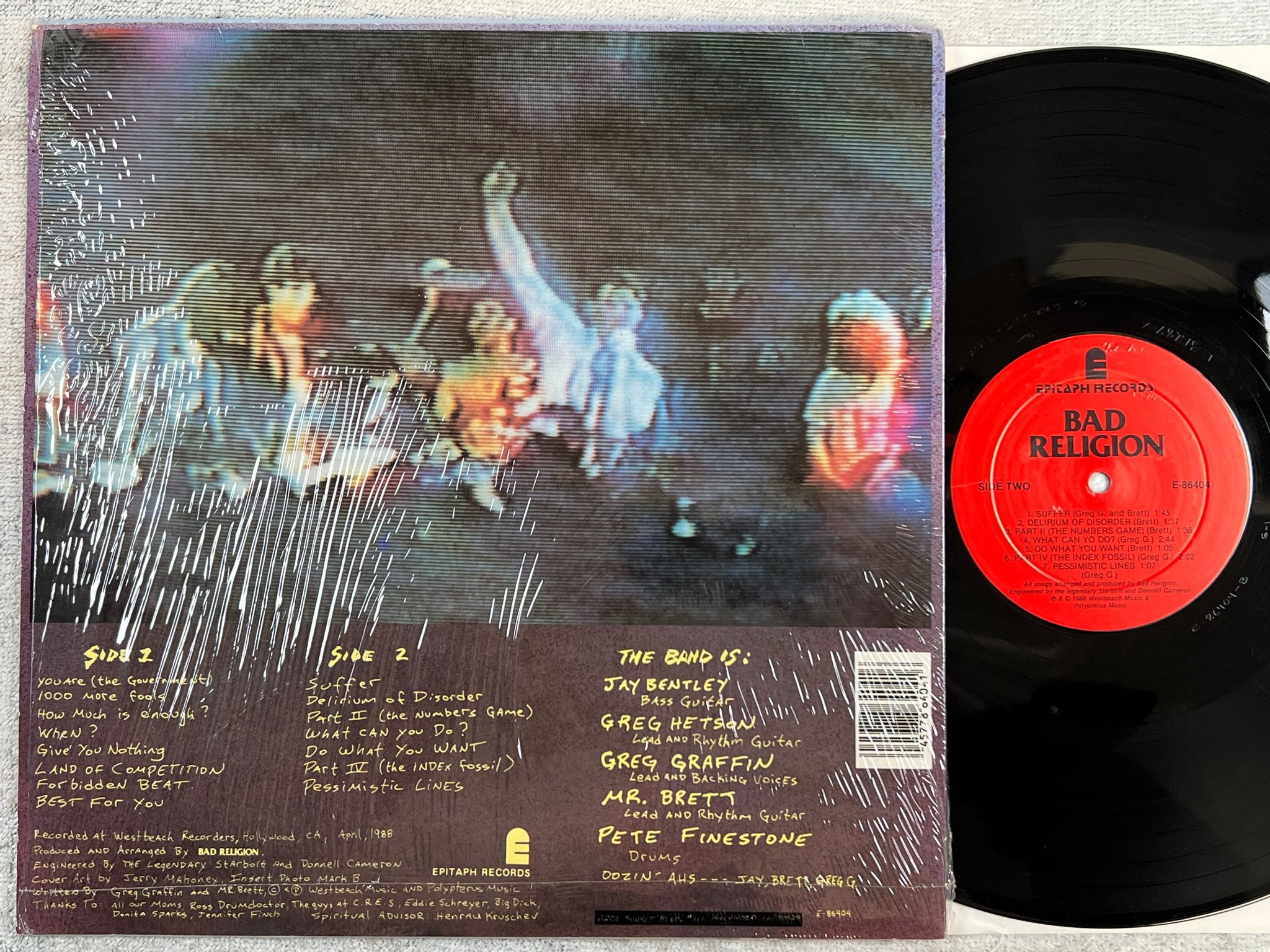 Omslagsbild för skivan BAD RELIGION suffer LP re -88 US EPITAPH E-86404 hardcore 