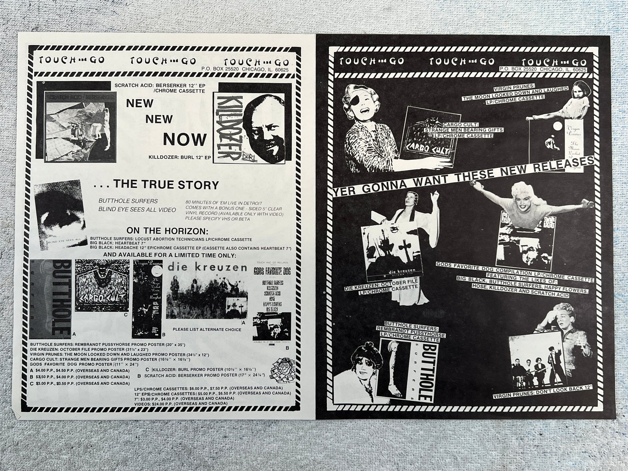 Omslagsbild för skivan SCRATCH ACID Berserker 12"EP -87 TOUCH AND GO T&G#18 post-punk