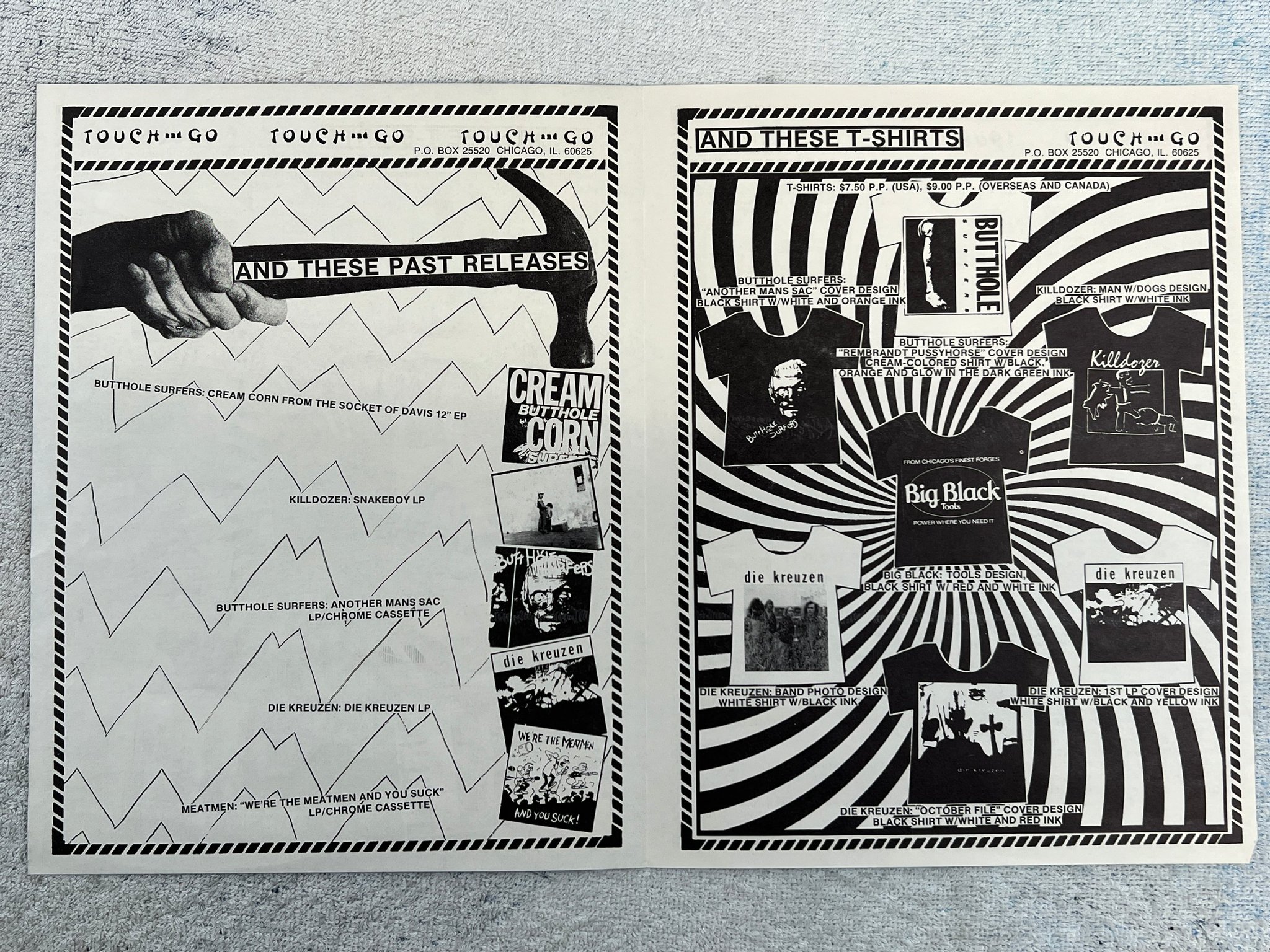 Omslagsbild för skivan SCRATCH ACID Berserker 12"EP -87 TOUCH AND GO T&G#18 post-punk