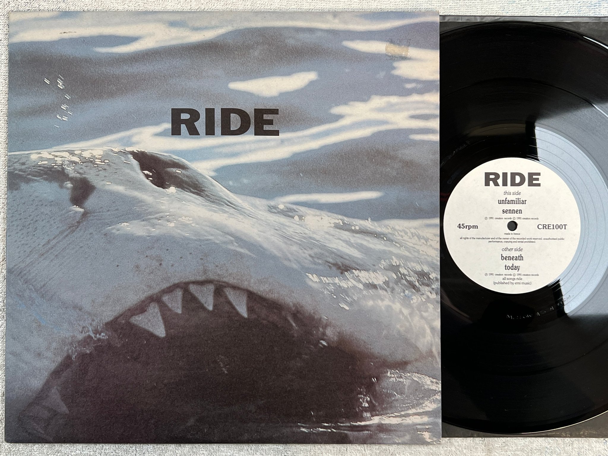 Omslagsbild för skivan RIDE Today Forever 12"EP -91 UK  CREATION cre100t