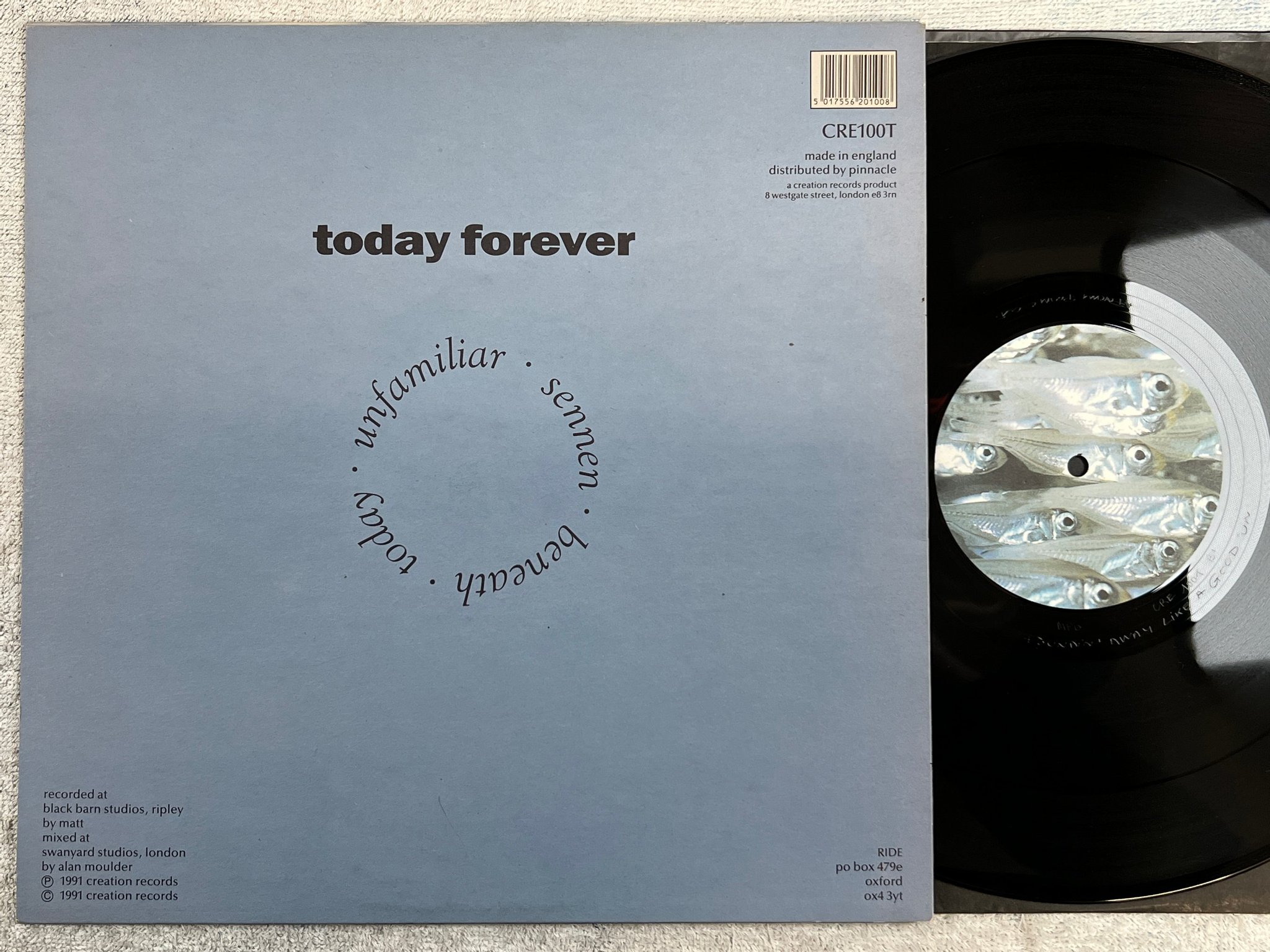 Omslagsbild för skivan RIDE Today Forever 12"EP -91 UK  CREATION cre100t