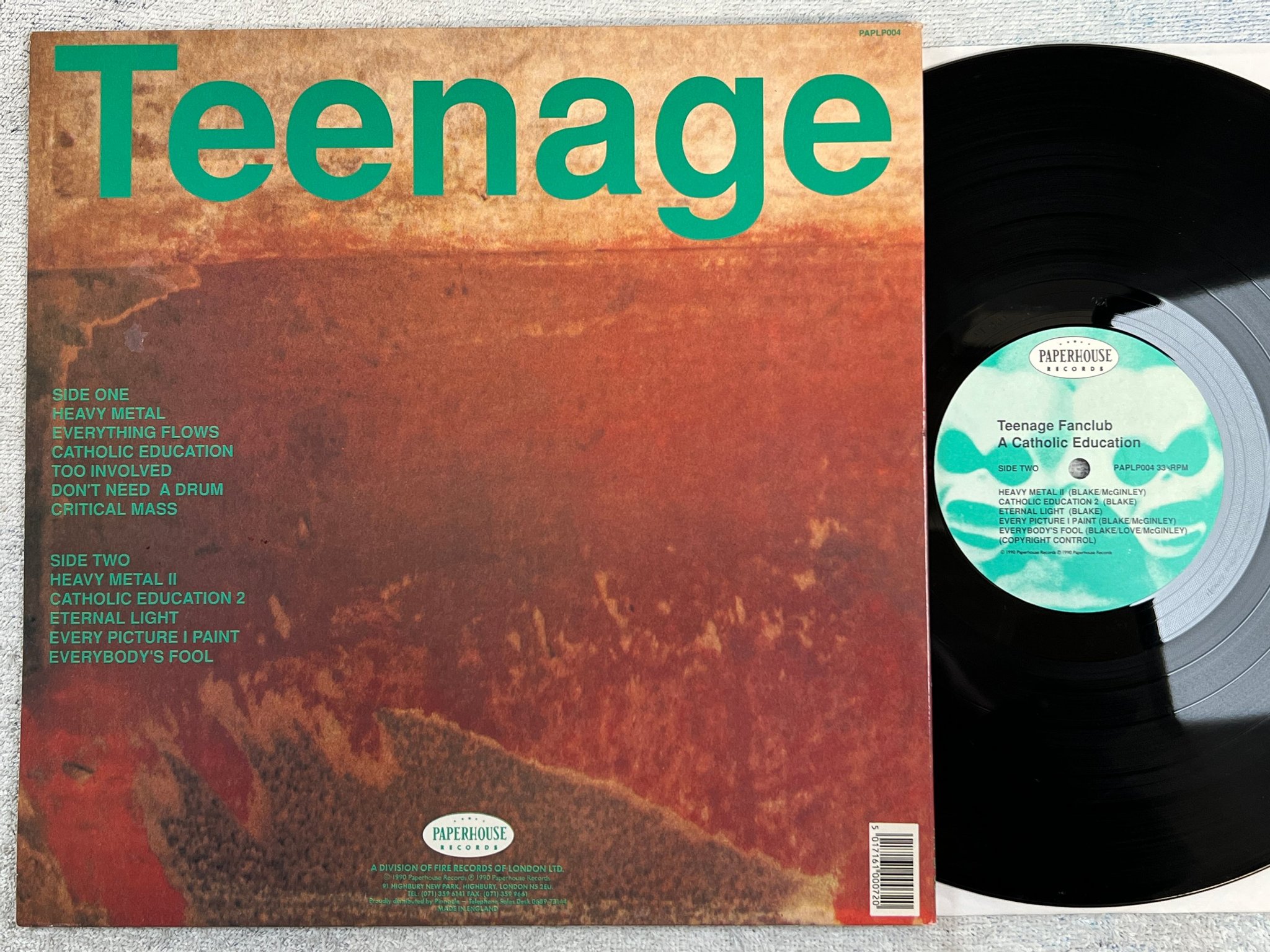 Omslagsbild för skivan TEENAGE FANCLUB A Catholic Education LP -90 UK PAPERHOUSE PAPLP004