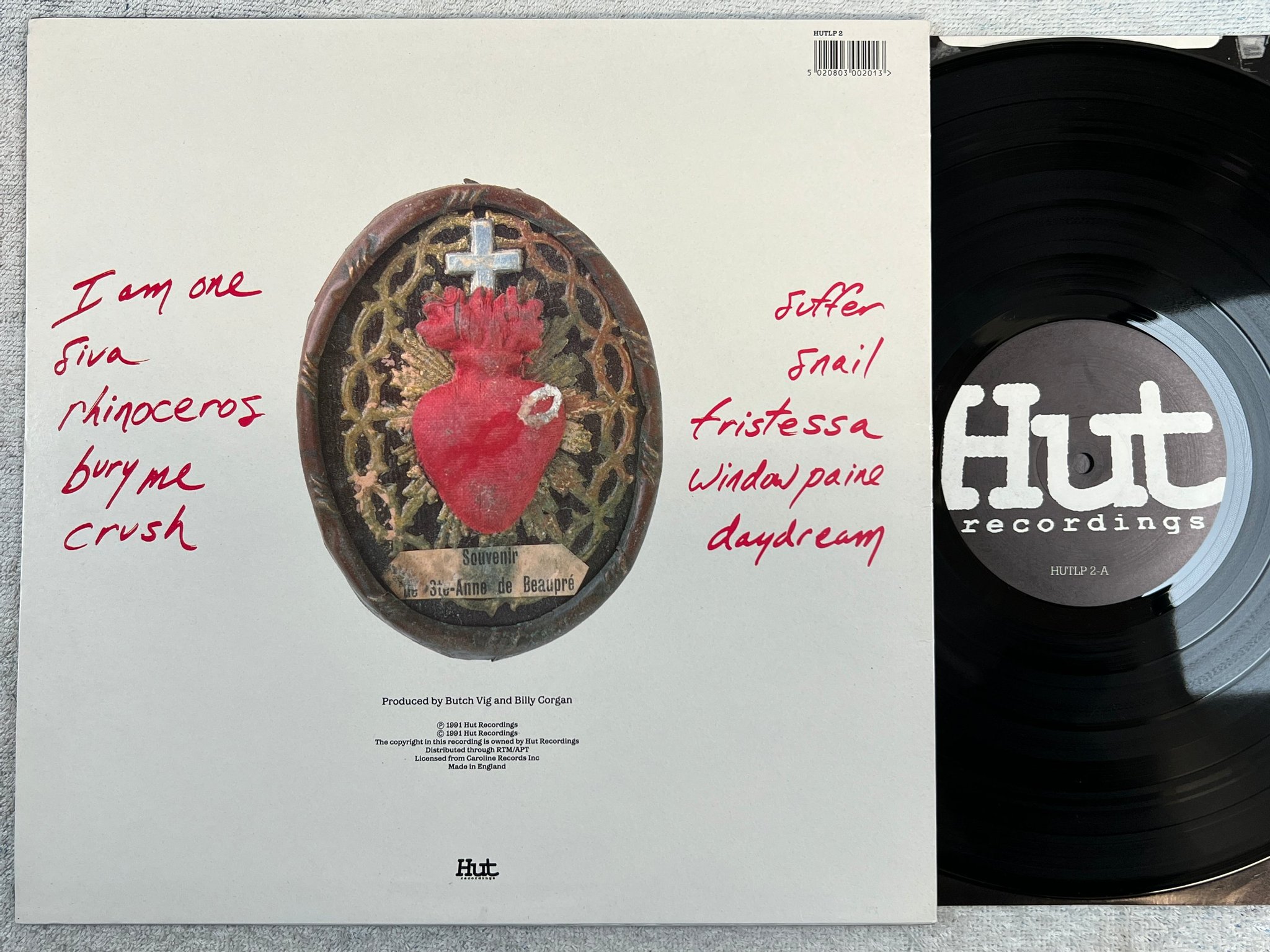 Omslagsbild för skivan SMASHING PUMPKINS Gish LP -91 UK hutLP 2 ** VERY RARE ** alternative rock !!