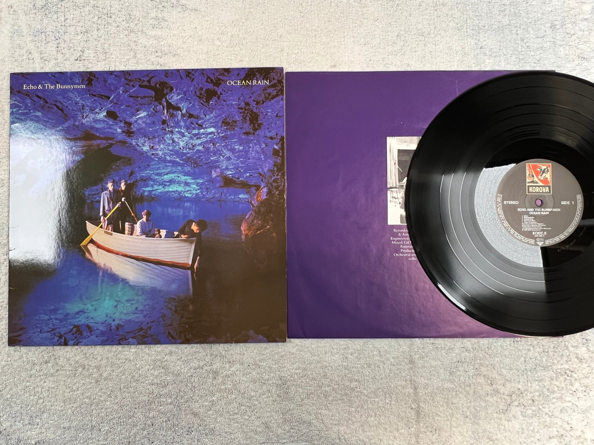 Omslagsbild för skivan ECHO AND THE BUNNYMEN ocen rain LP -84 Ger KORORVA kode 8
