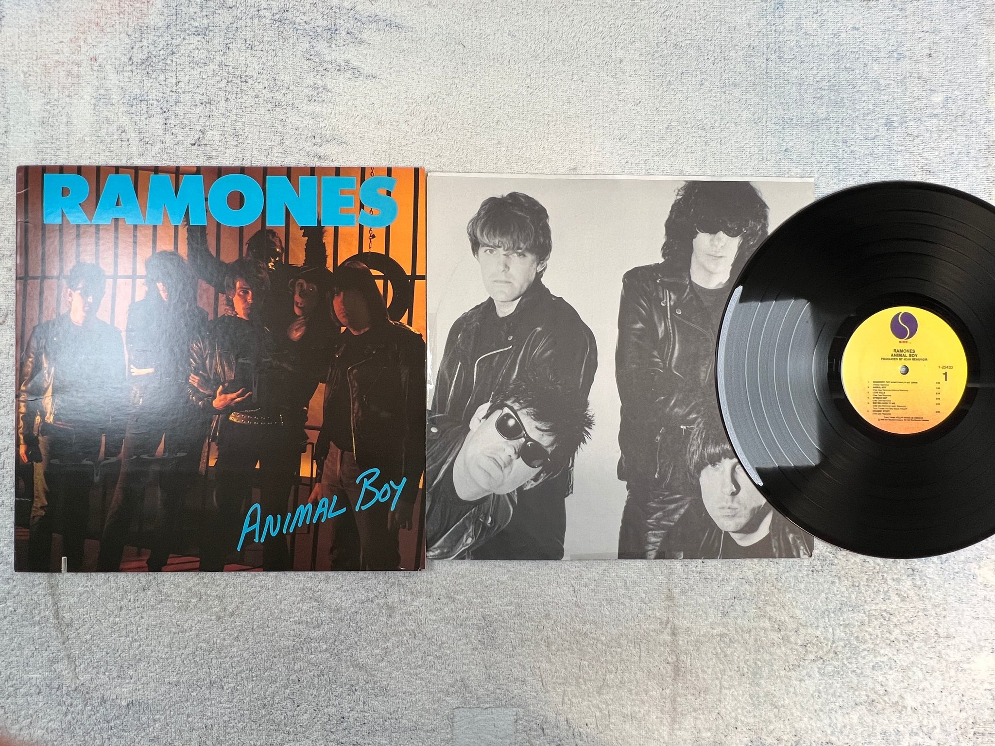 Omslagsbild för skivan RAMONES animal boy LP -88 US SIRE 1-25433 SRC pressing 