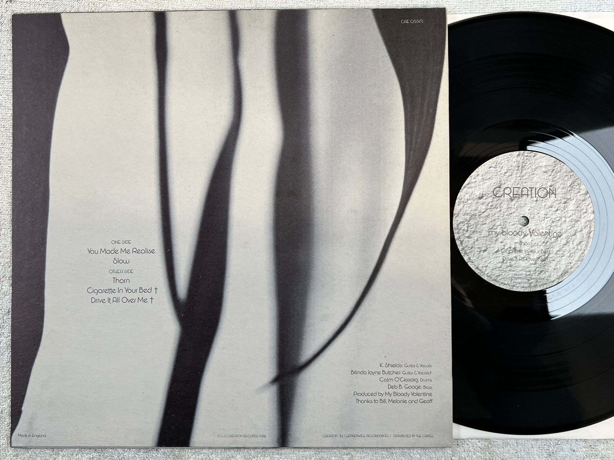 Omslagsbild för skivan MY BLOODY VALENTINE You Made Me Realise 12"single UK CREATION CRE 055(T) 