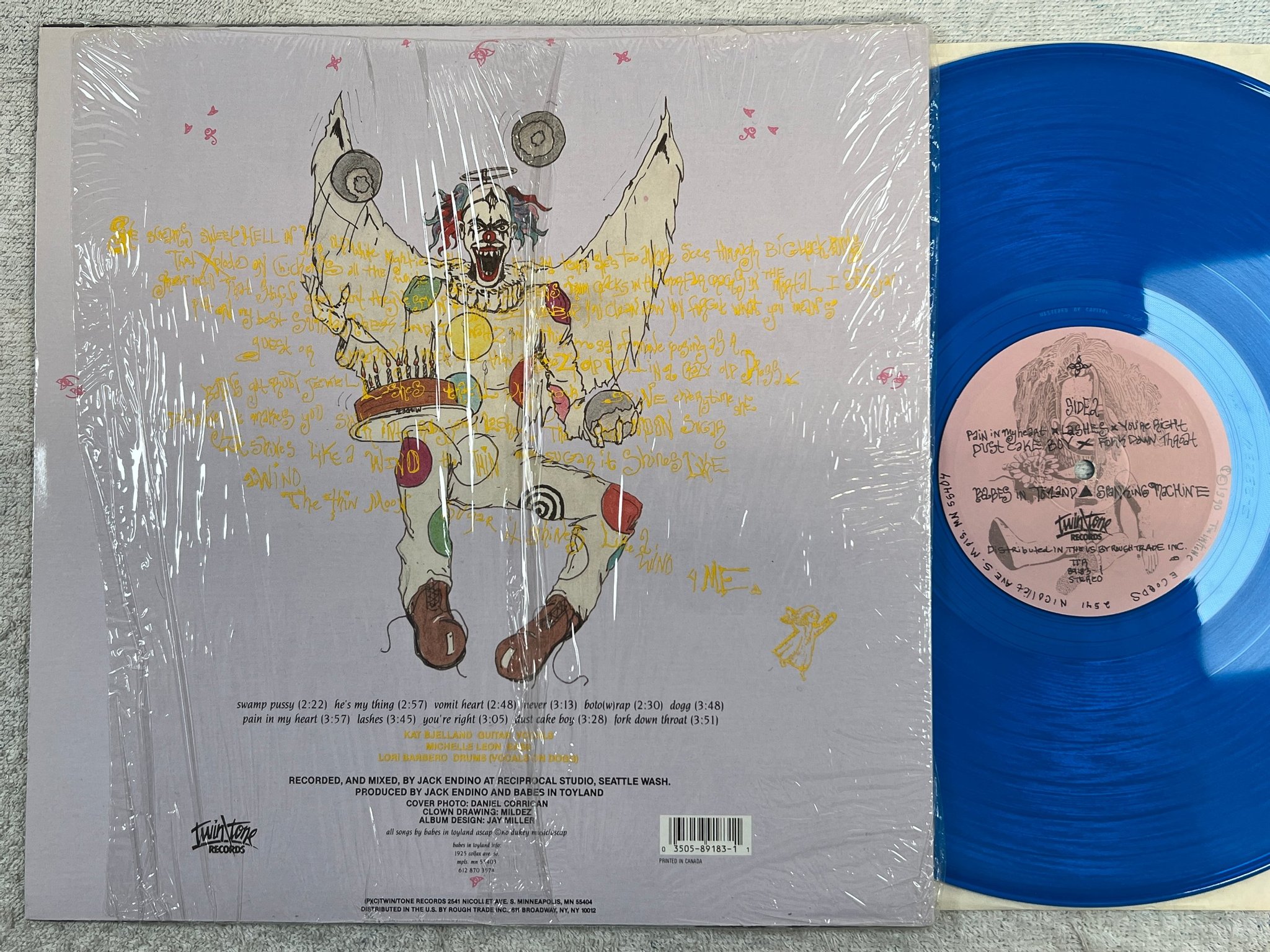 Omslagsbild för skivan BABES IN TOYLAND Spanking Machine LP -90 US TWIN/TONE TTR 89183-1