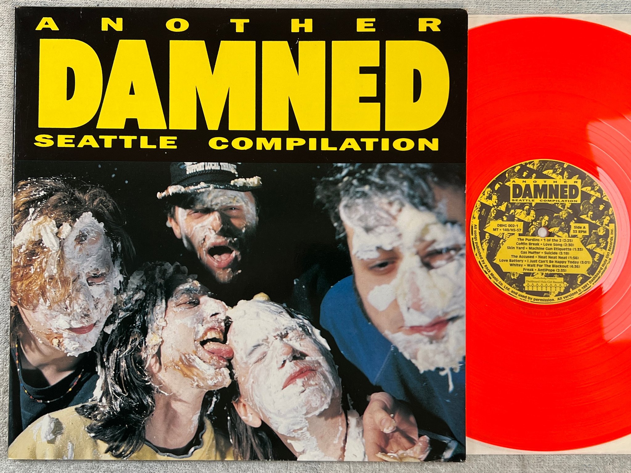 Omslagsbild för skivan V/A Another Damned Seattle Compilation LP -91 DBHG 002-1 trash punk hardcore