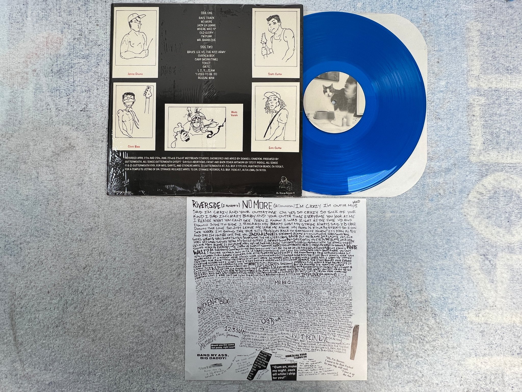 Omslagsbild för skivan GUTTERMOUTH Full Length LP -91 US dr. strange dsr 9 BLUE VINYL punk rock